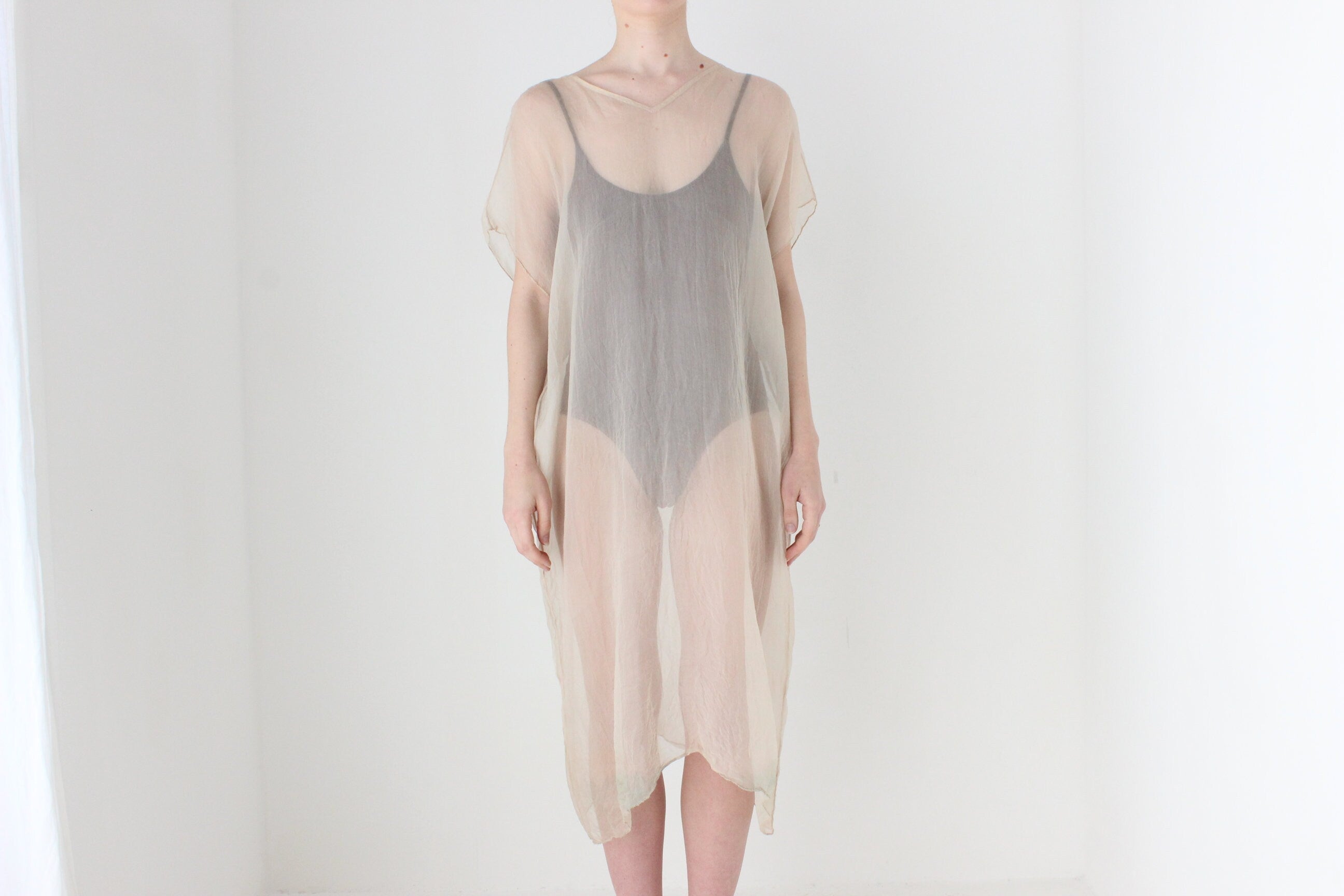 BALLETCORE Sheer SILK ORGANZA Etherial Kaftan Dress