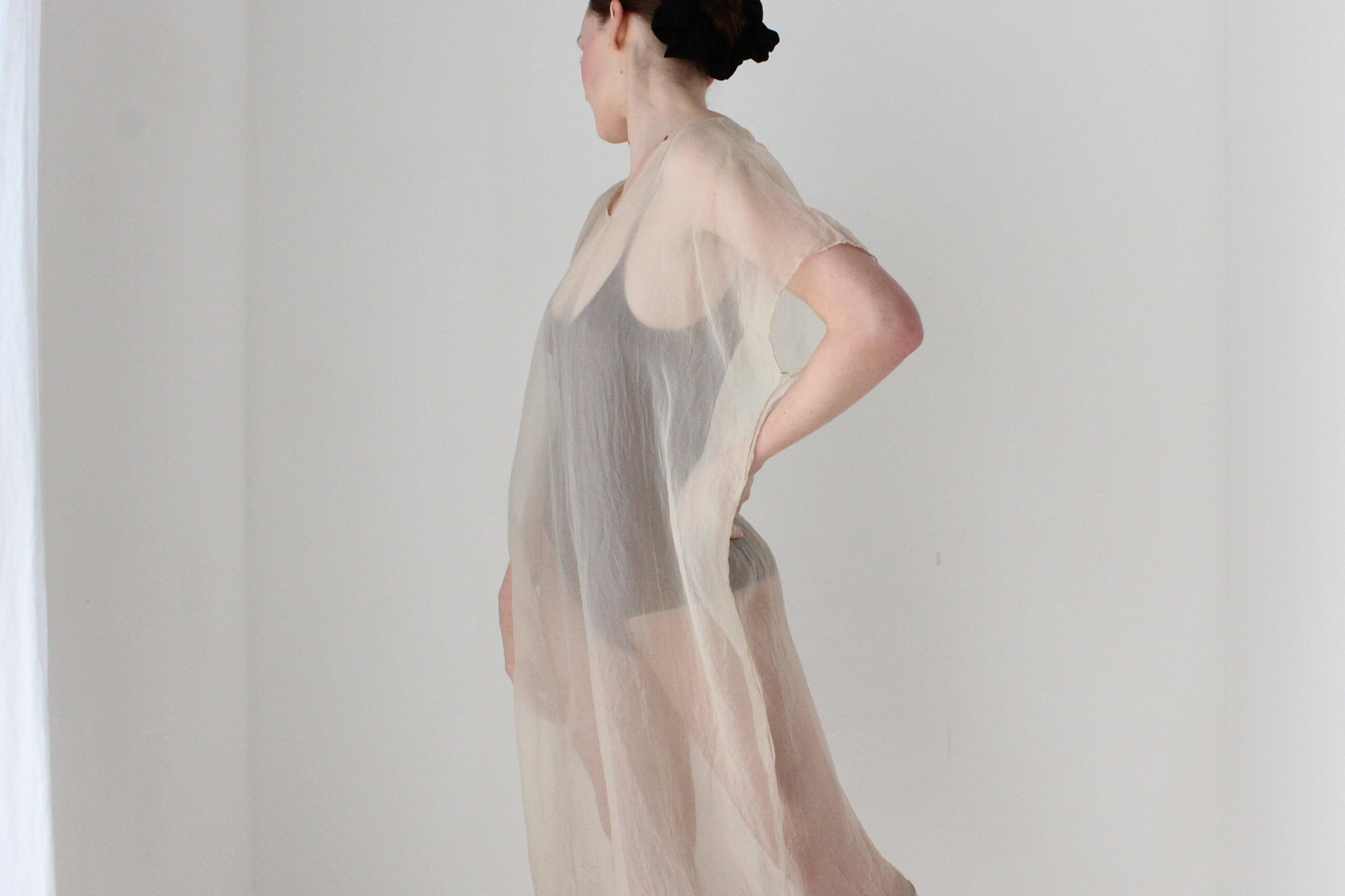 BALLETCORE Sheer SILK ORGANZA Etherial Kaftan Dress