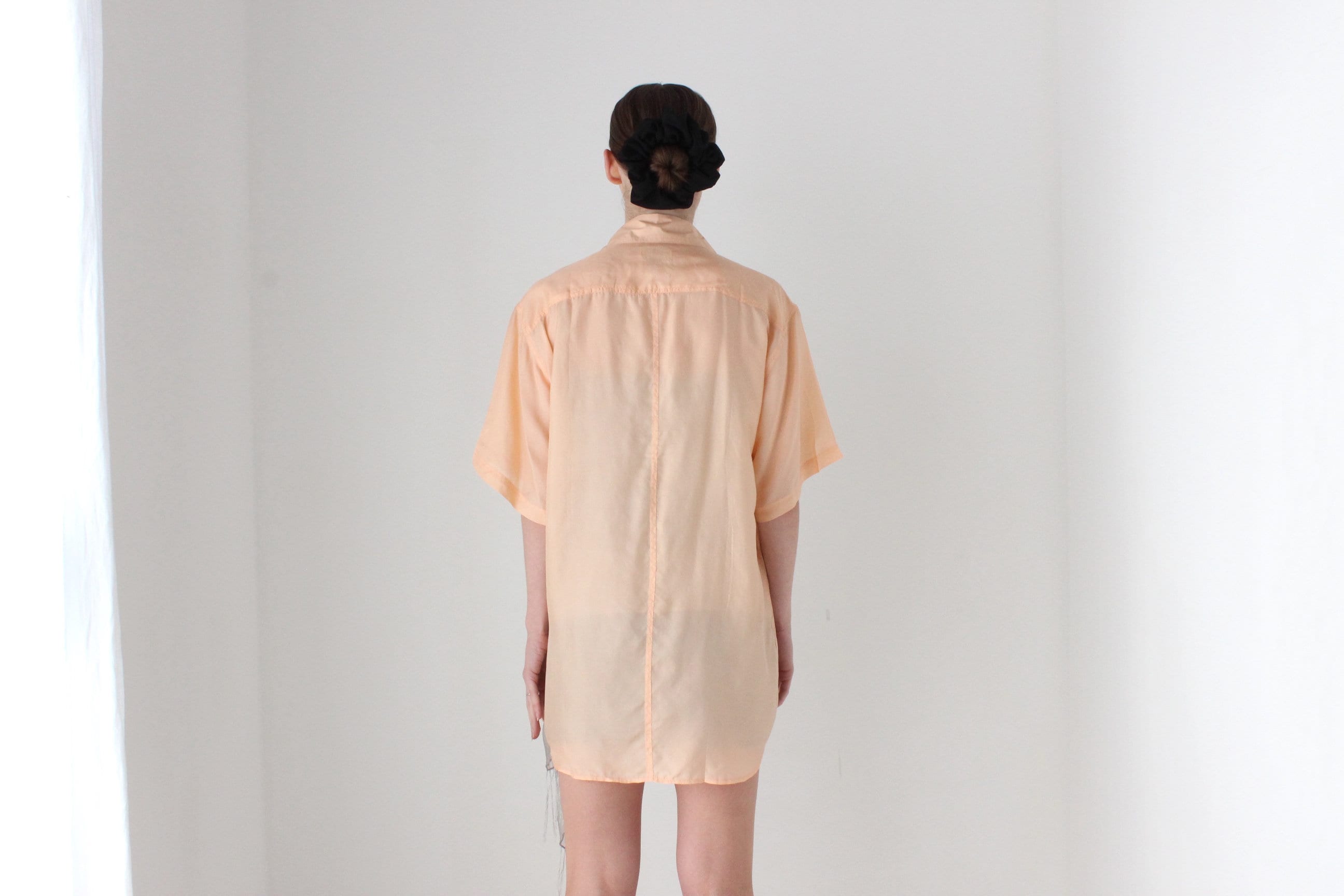 BALLETCORE 80s PURE SILK Ballet Pink Boxy Shirt