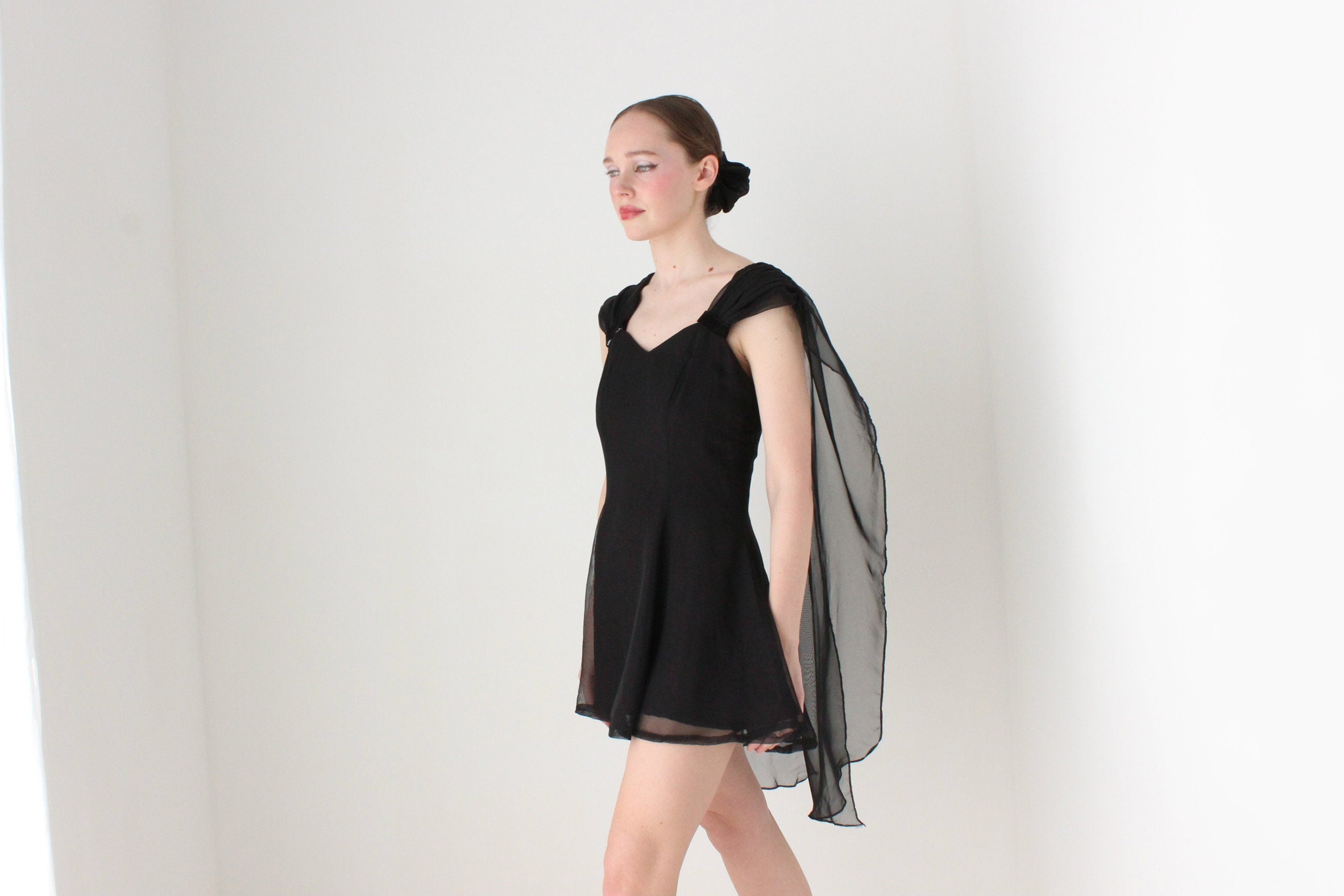 BALLETCORE Heavenly 80s Flutter Organza Cocktail Dress