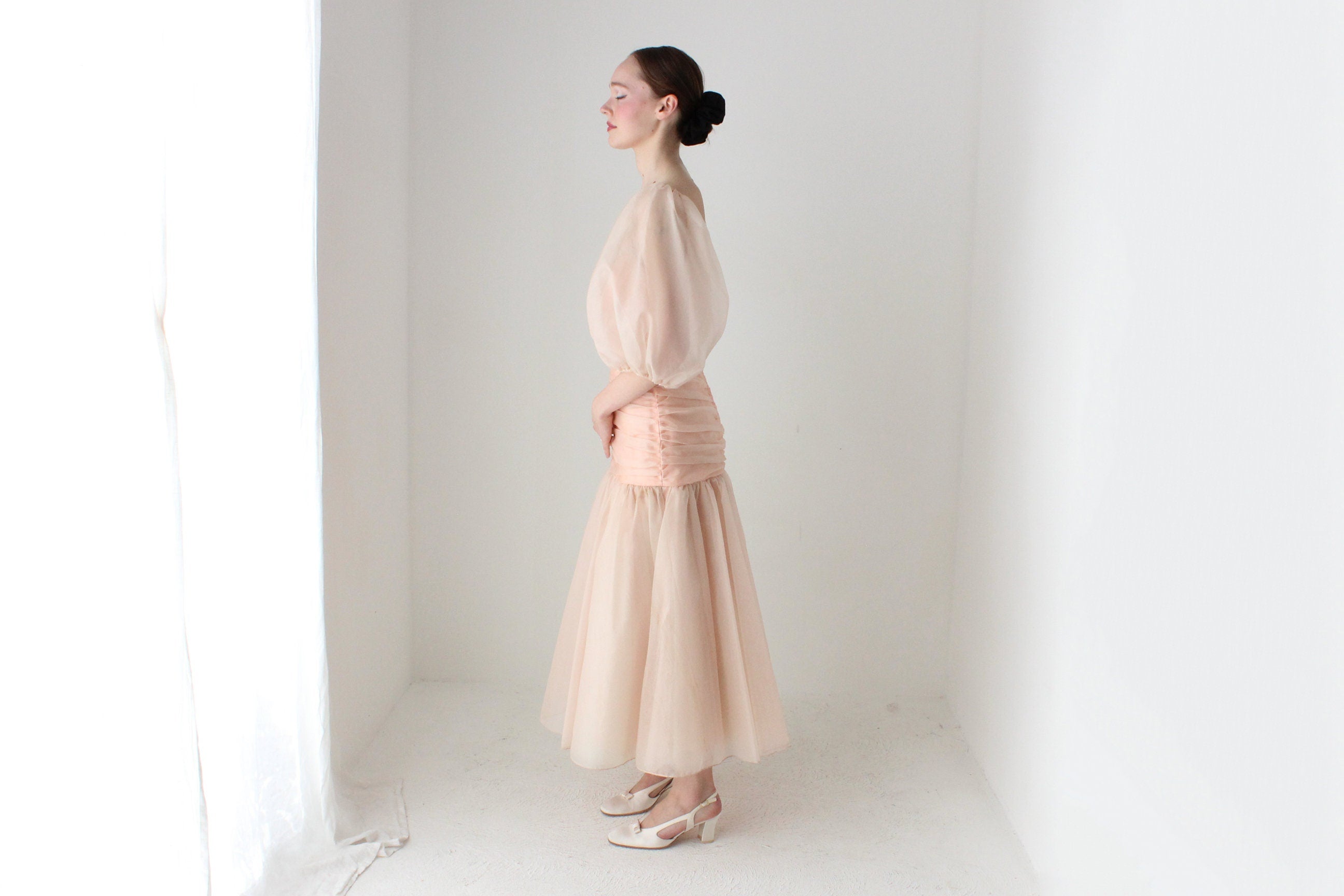 BALLETCORE 80s Pastel Organza, Taffeta & Tulle Puff Dress
