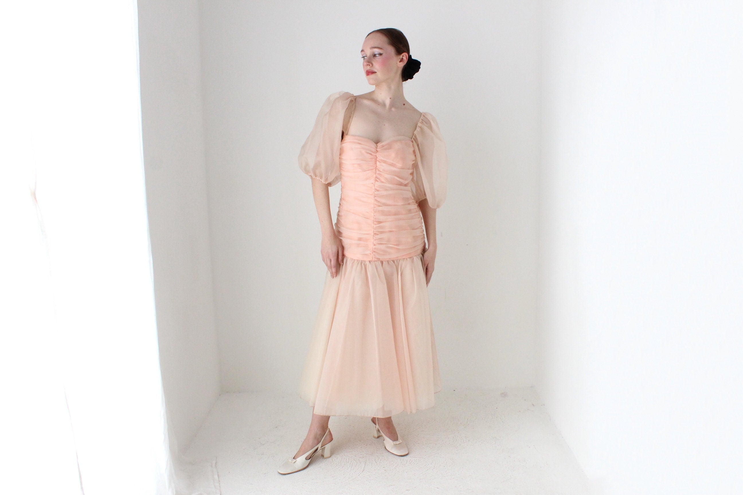 BALLETCORE 80s Pastel Organza, Taffeta & Tulle Puff Dress