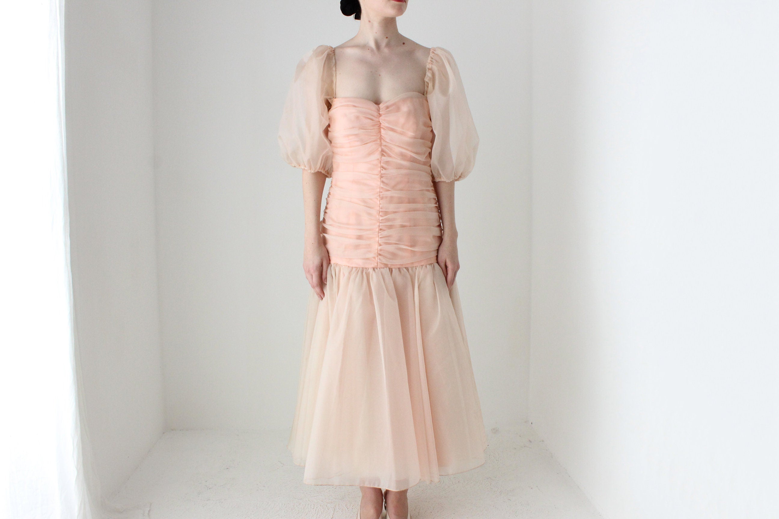 BALLETCORE 80s Pastel Organza, Taffeta & Tulle Puff Dress