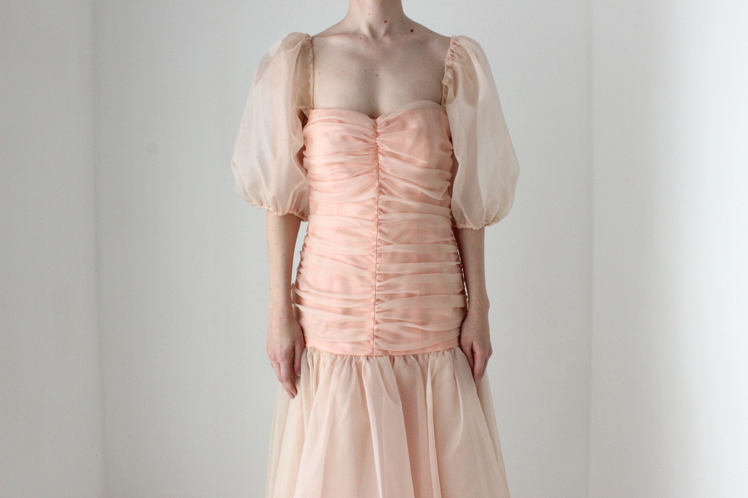 BALLETCORE 80s Pastel Organza, Taffeta & Tulle Puff Dress