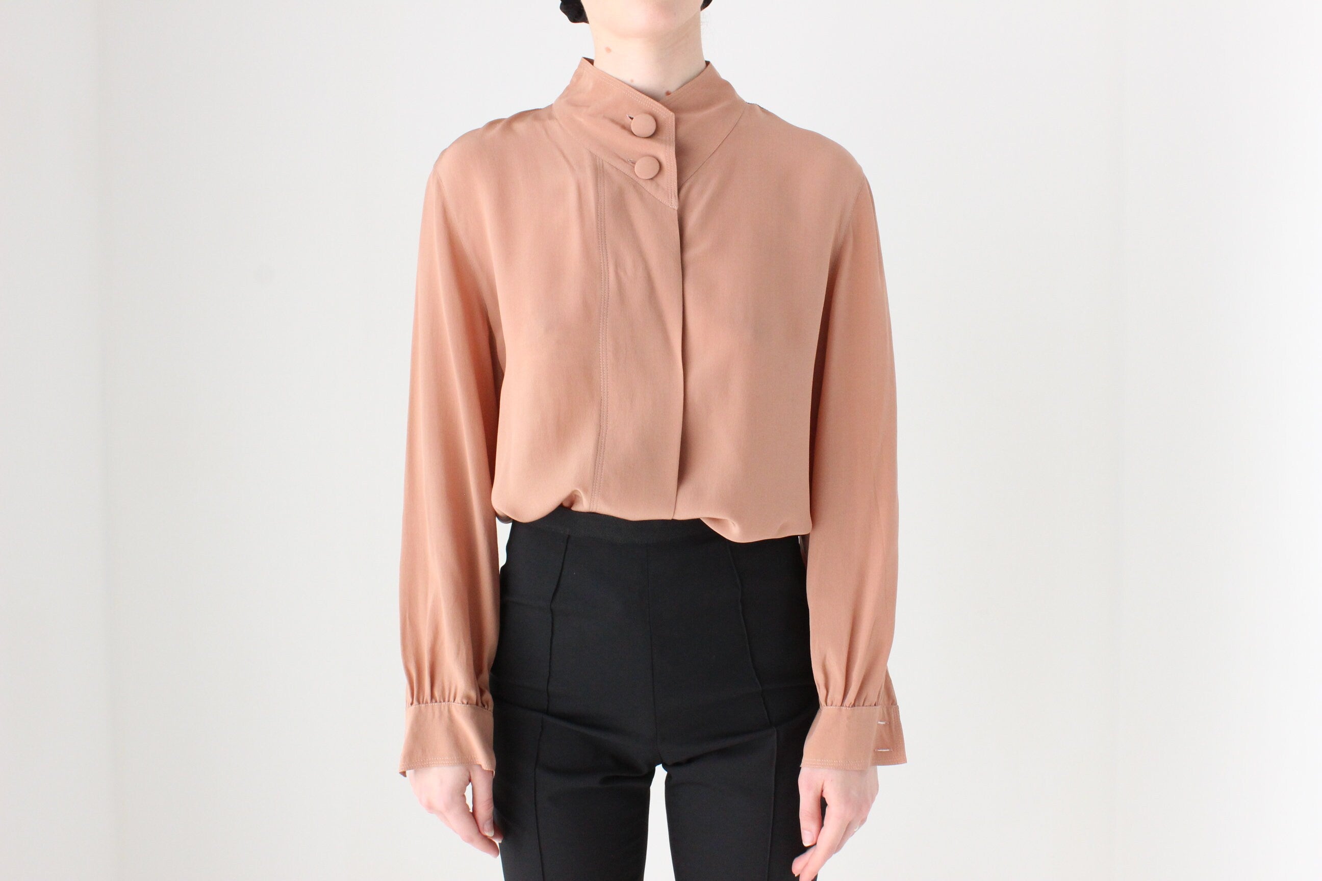BALLETCORE 80s West German Designer Silk Blouse