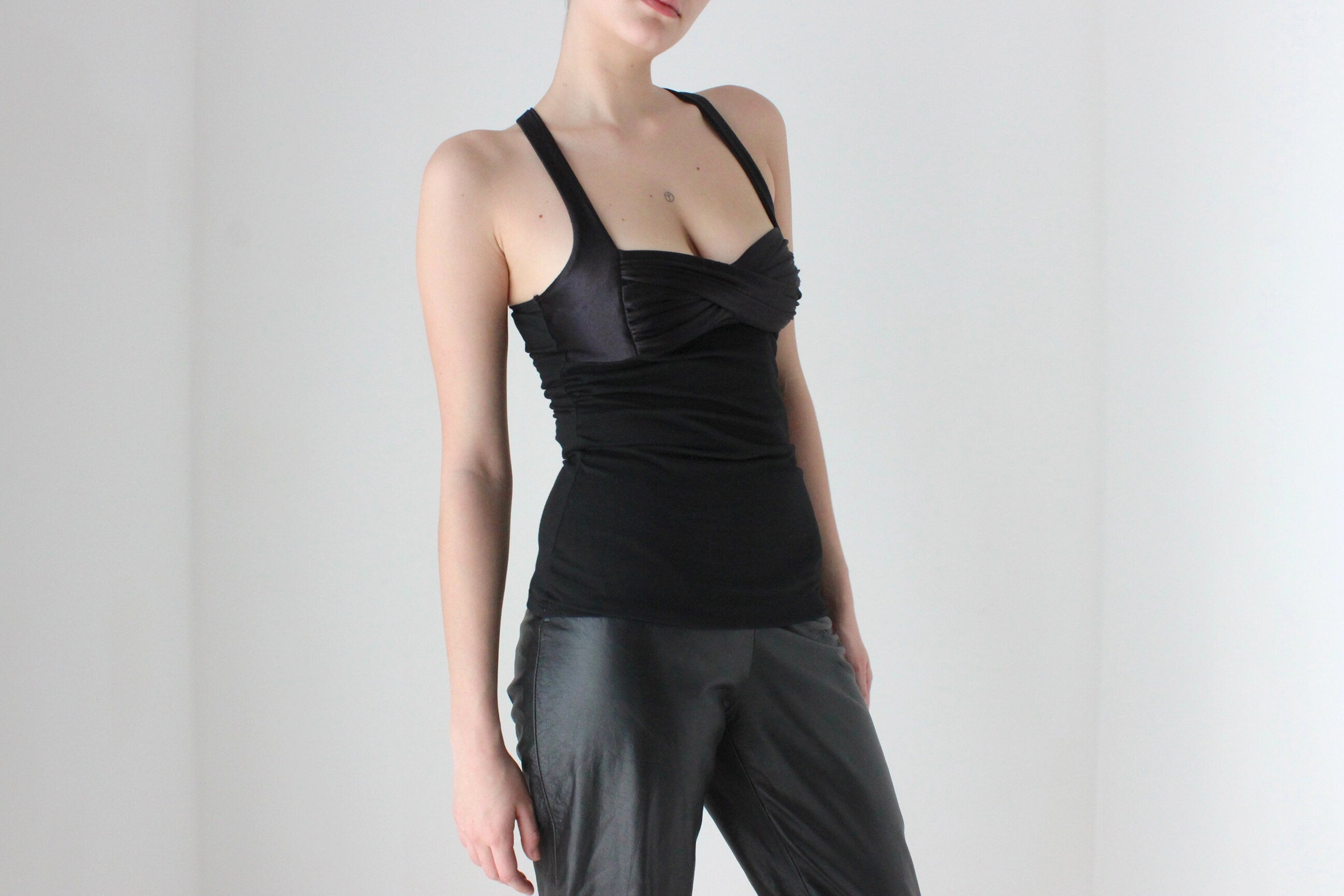 BALLETCORE Sexiest Black Y2K Bustier Tank Top