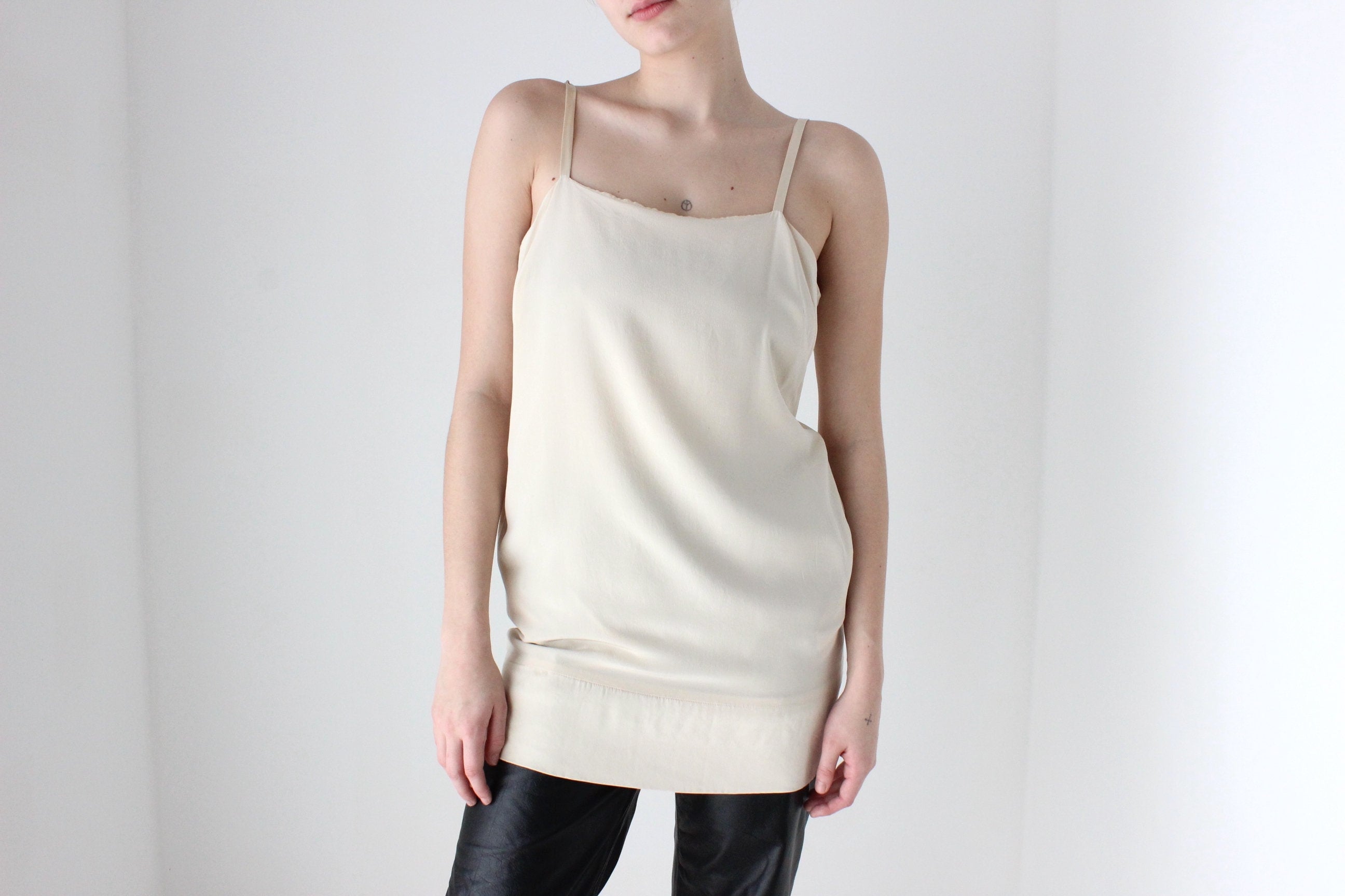 BALLETCORE 2000s Designer Pure Silk Cami Top or Mini