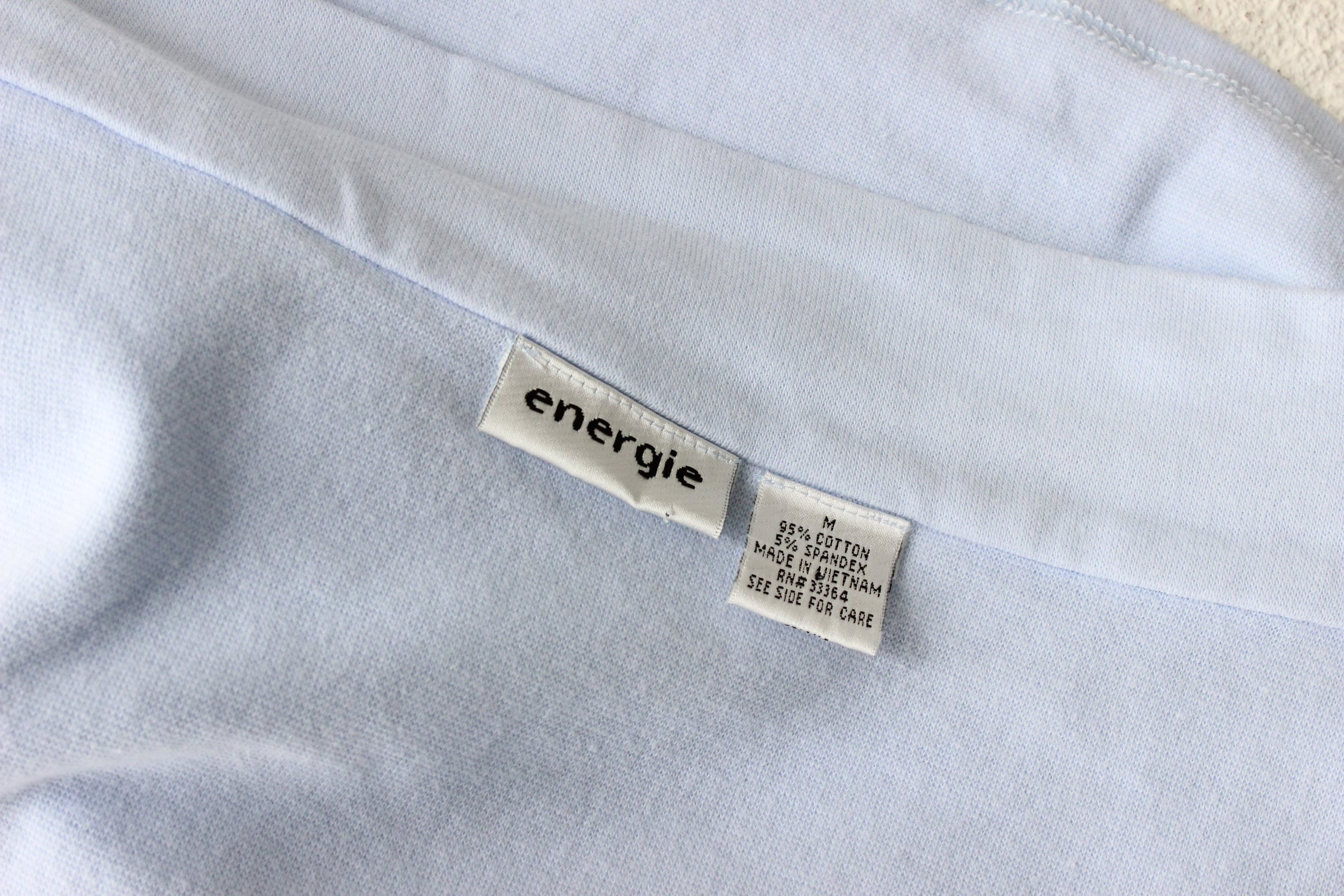 BALLETCORE 90s Baby Blue Off Shoulder Cotton Lycra Top