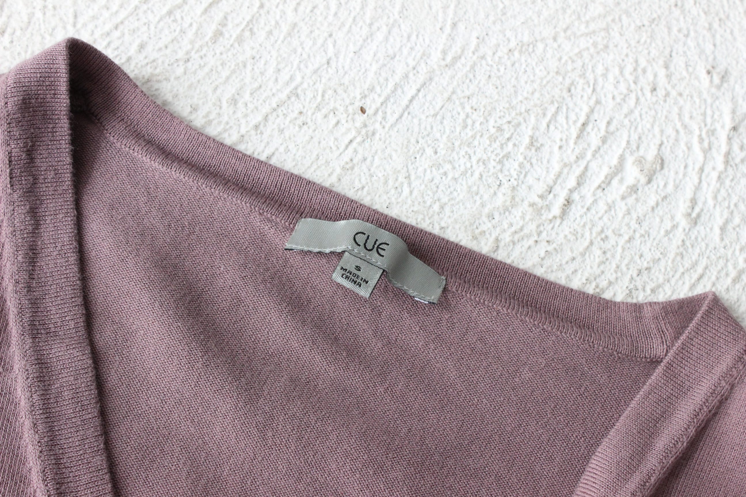 BALLETCORE Y2K Mauve Button Front Knit Crop by Cue