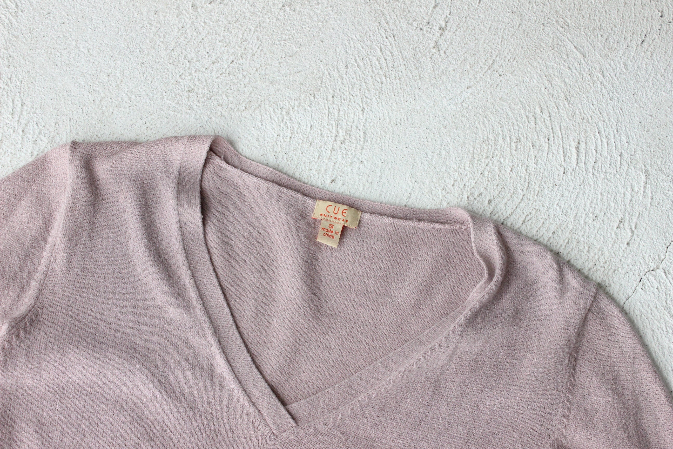 BALLETCORE Y2K Mauve Plunge Neck Knit by Cue