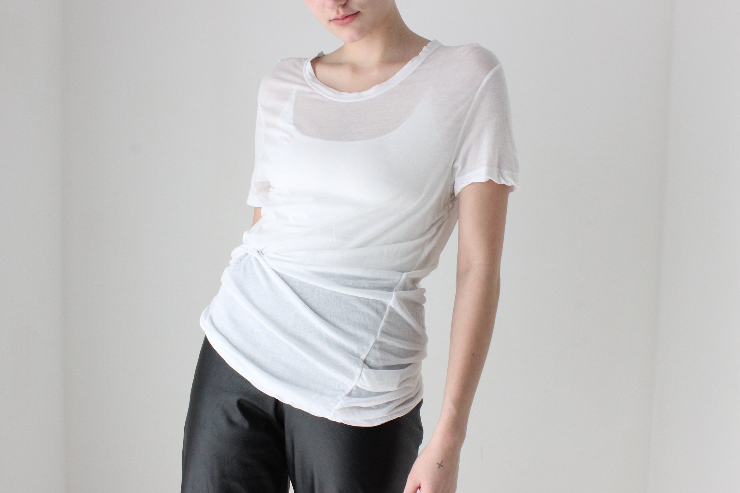 BALLETCORE Y2K Esprit Tissue Thin Crew Neck Tee