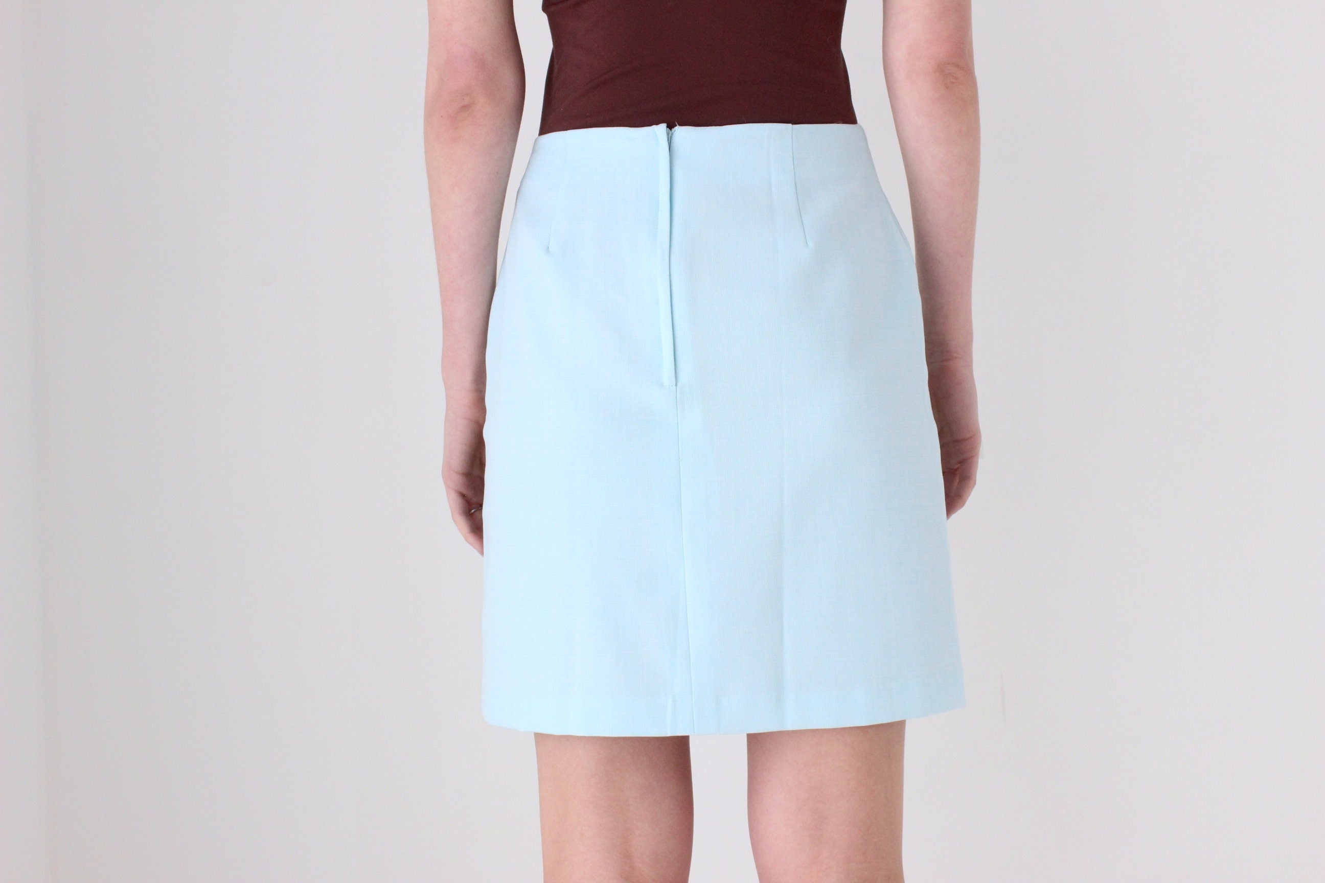BALLETCORE 90s Barometer Baby Blue Mini Skirt