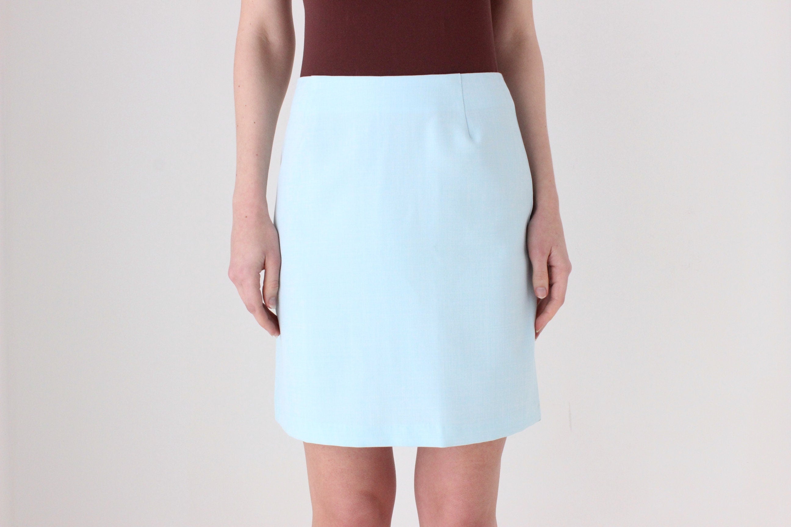 BALLETCORE 90s Barometer Baby Blue Mini Skirt