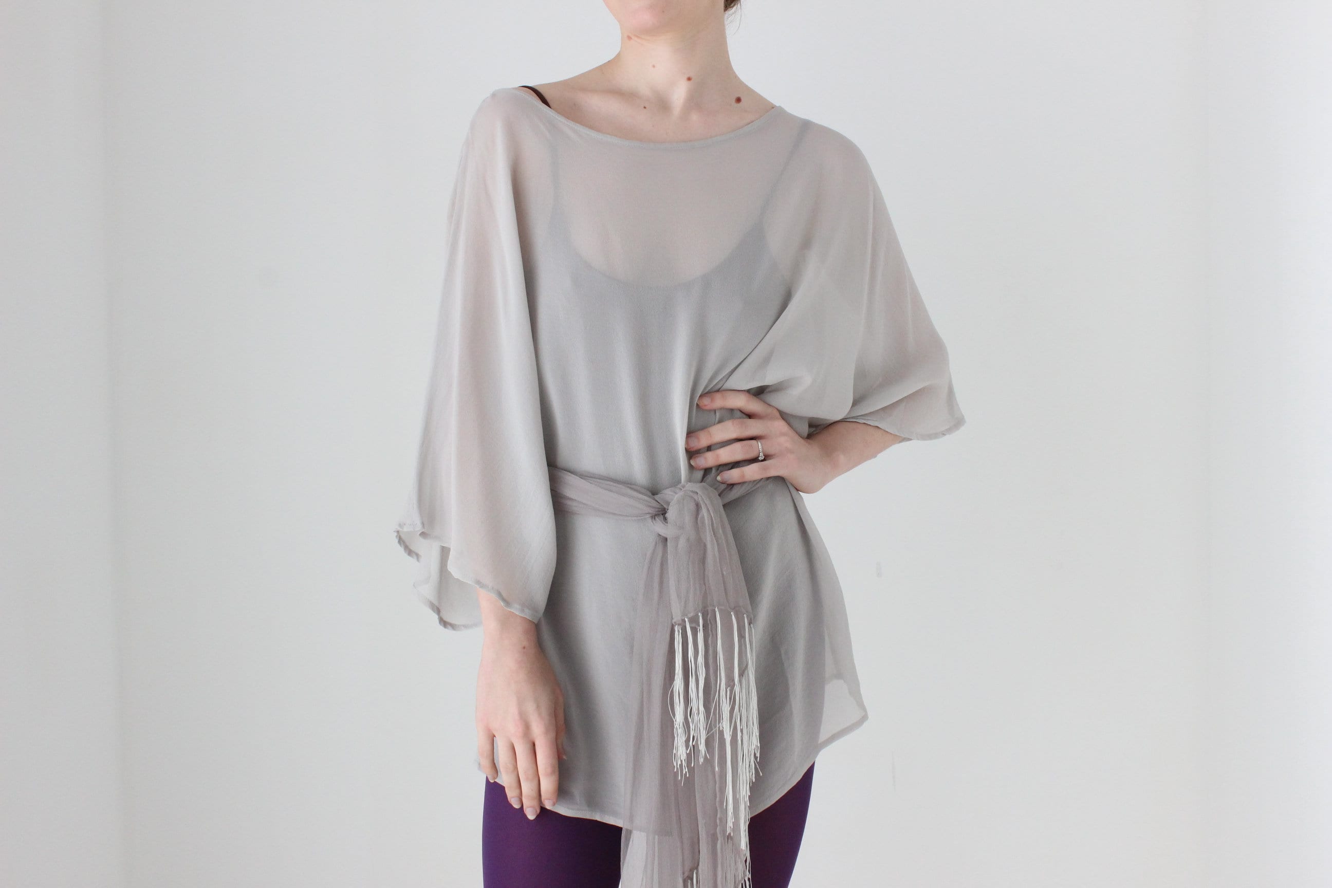 BALLETCORE 80s PURE SILK Georgette Sash Tie Accessory
