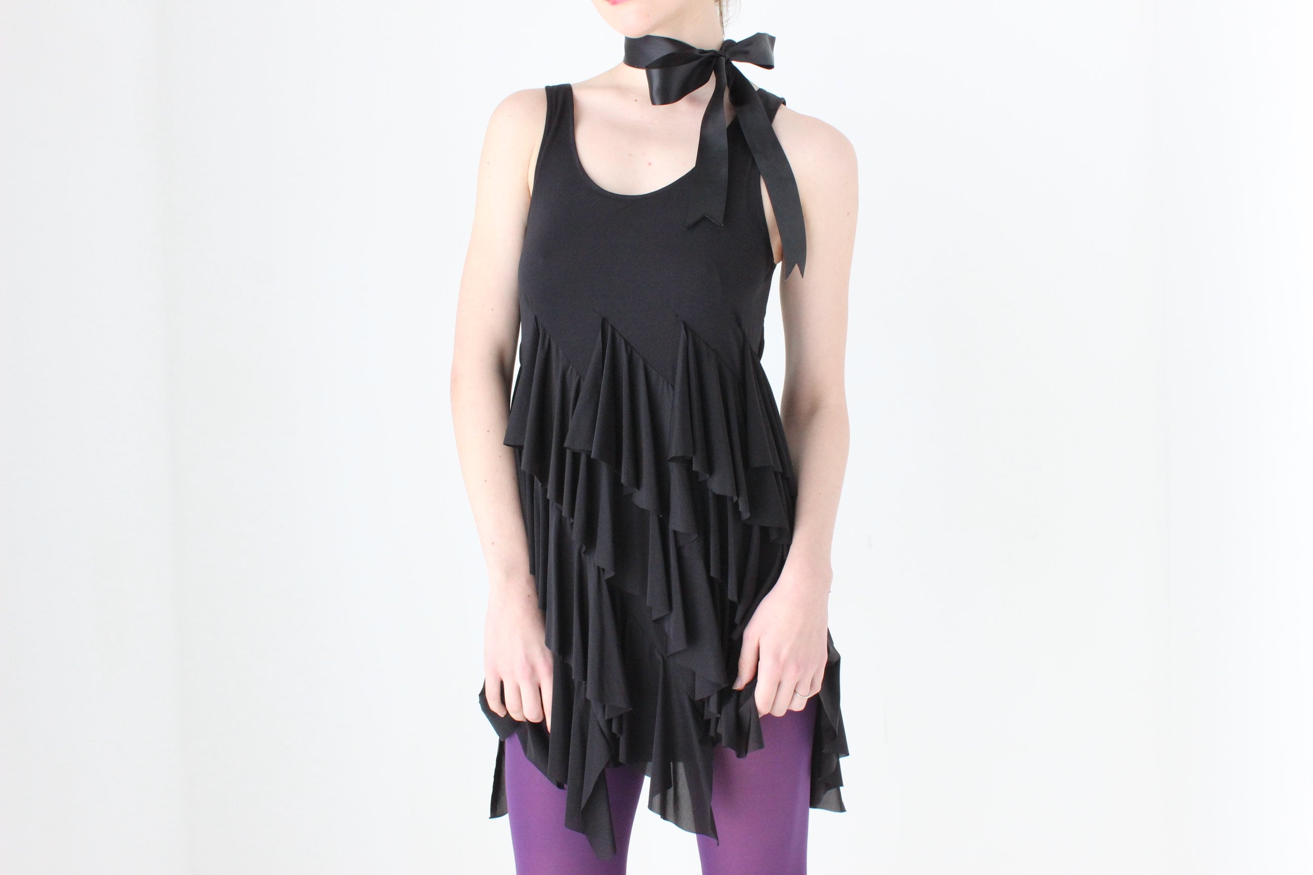 BALLETCORE Y2K Layered Ruffle Mini Dress