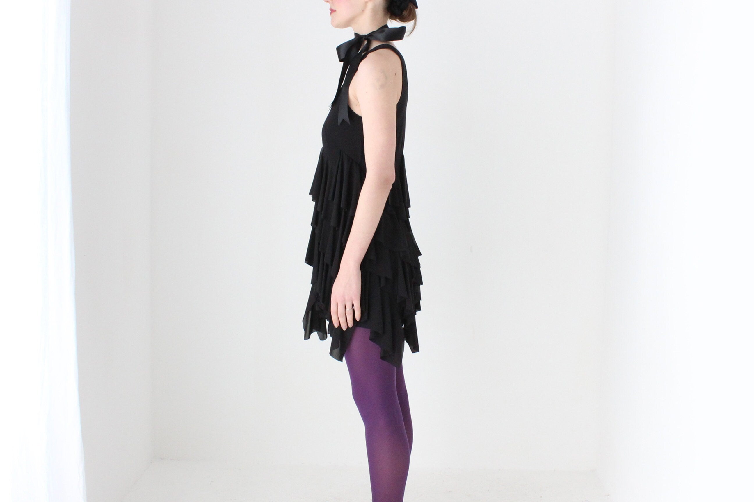 BALLETCORE Y2K Layered Ruffle Mini Dress