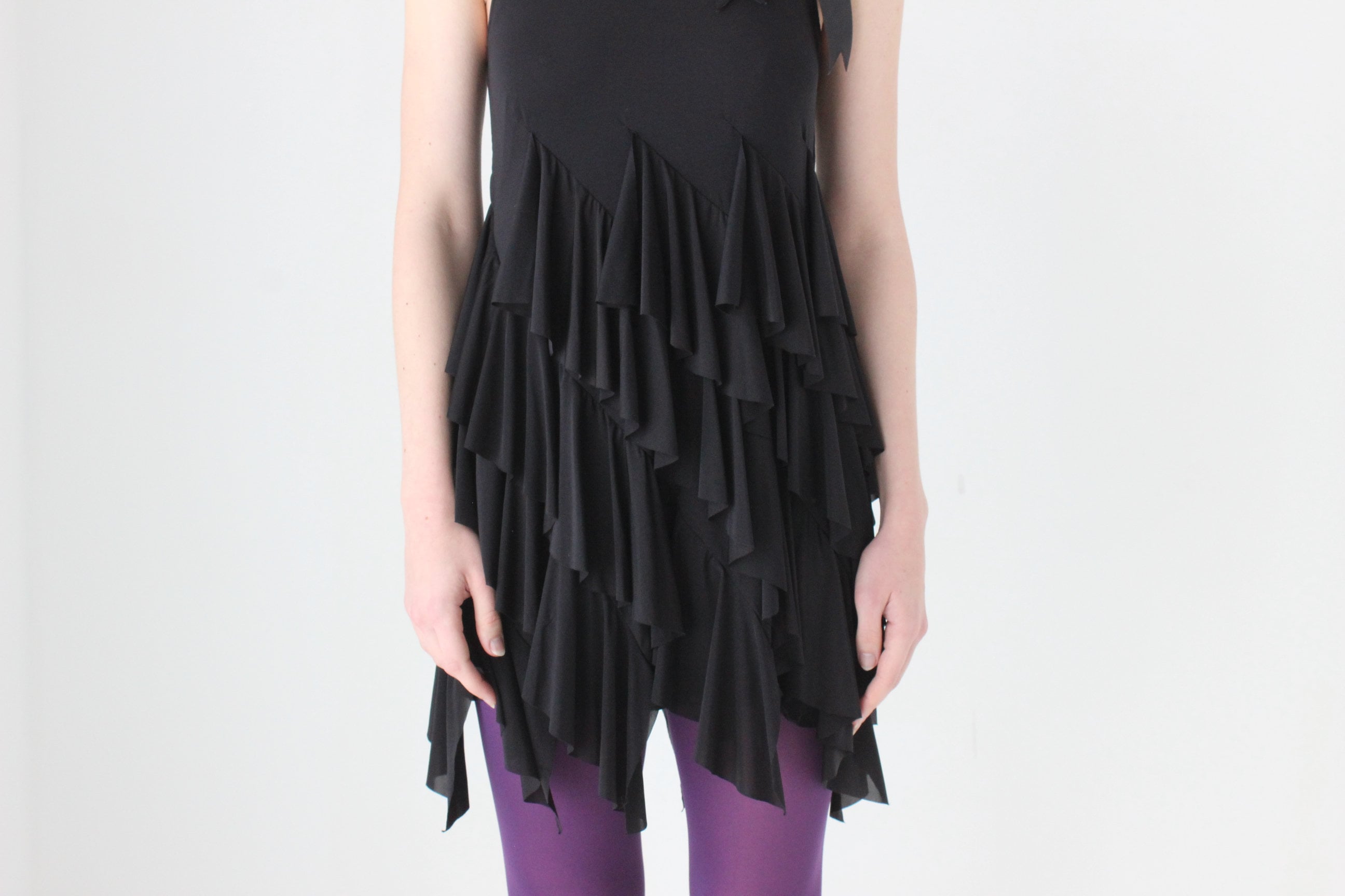 BALLETCORE Y2K Layered Ruffle Mini Dress