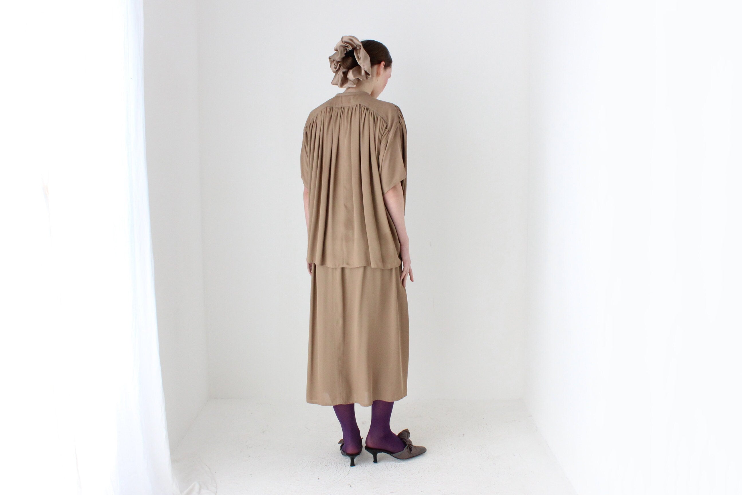BALLETCORE 80s Voluminous Gathered Two Piece Skirt & Top Set