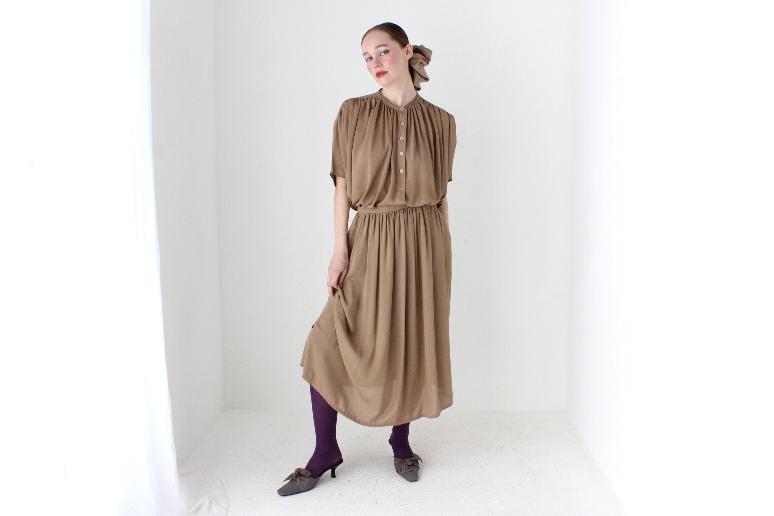BALLETCORE 80s Voluminous Gathered Two Piece Skirt & Top Set