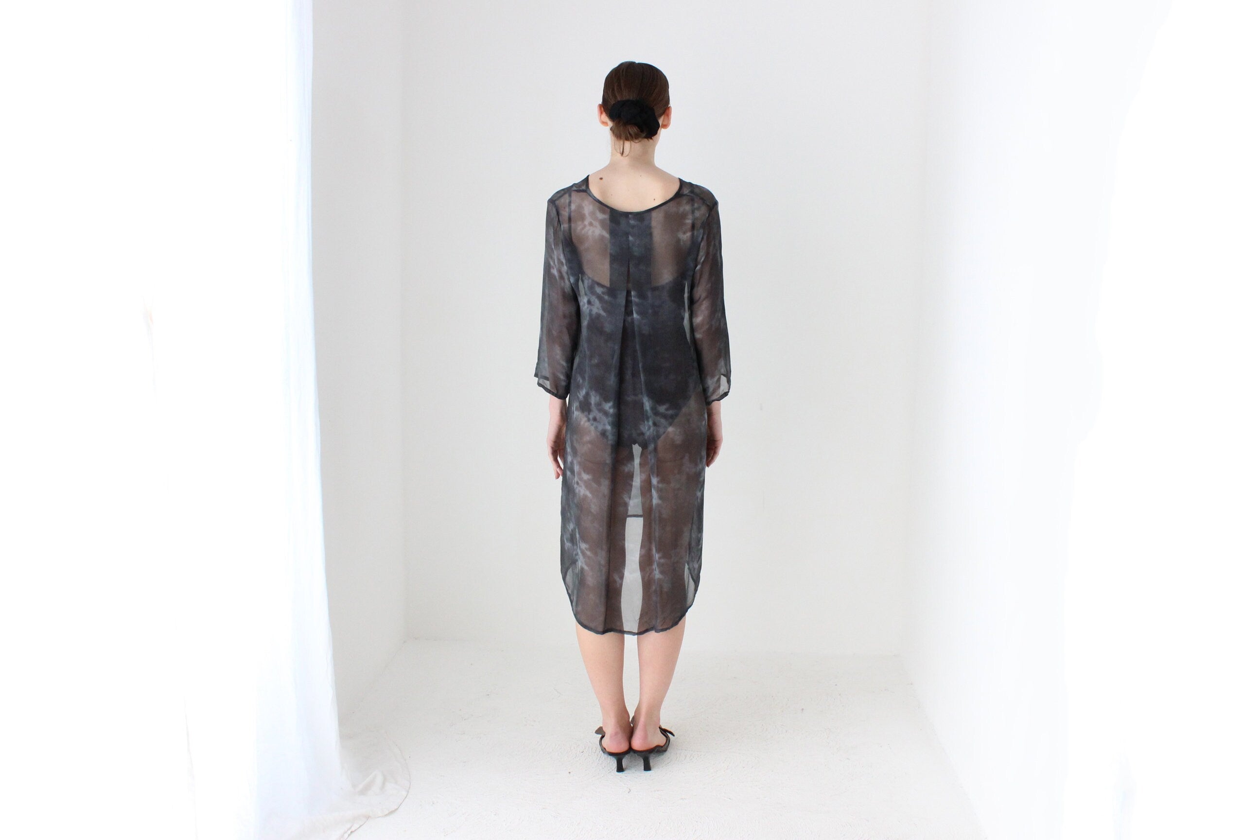 BALLETCORE 2000s Sheer Silk Dress