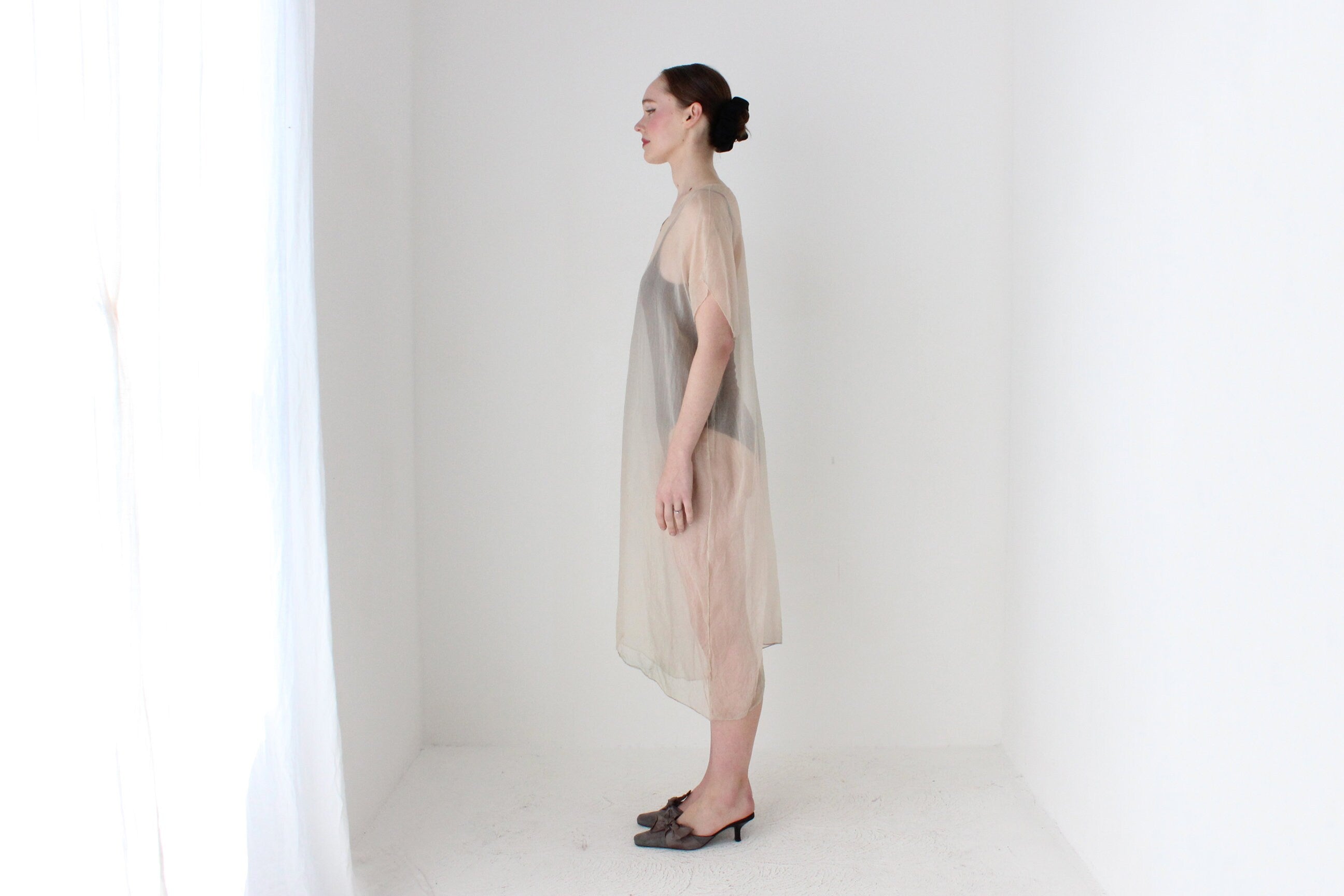 BALLETCORE Sheer SILK ORGANZA Etherial Kaftan Dress