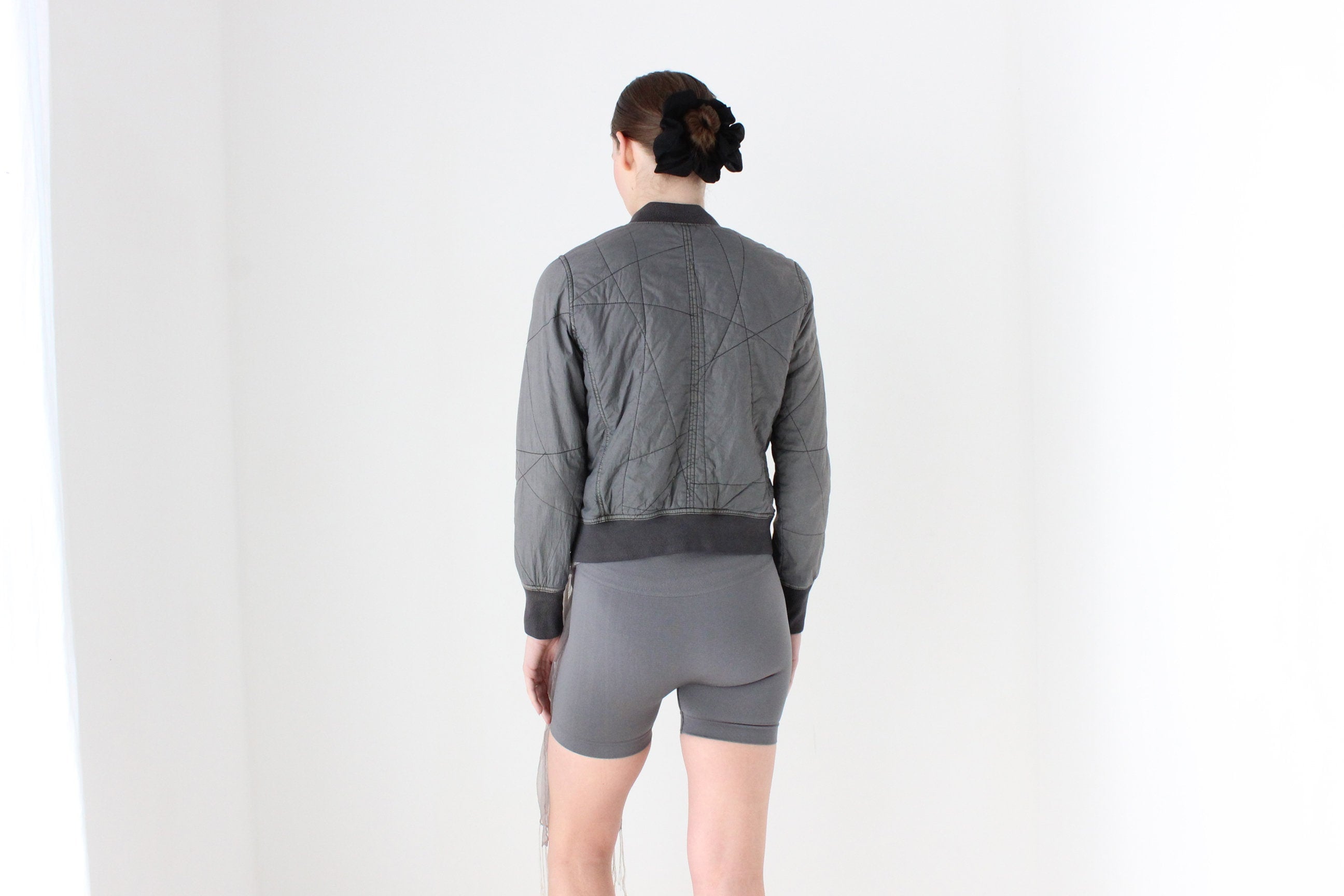 BALLETCORE Y2K Calvin Klein Quilted Bomber Jacket