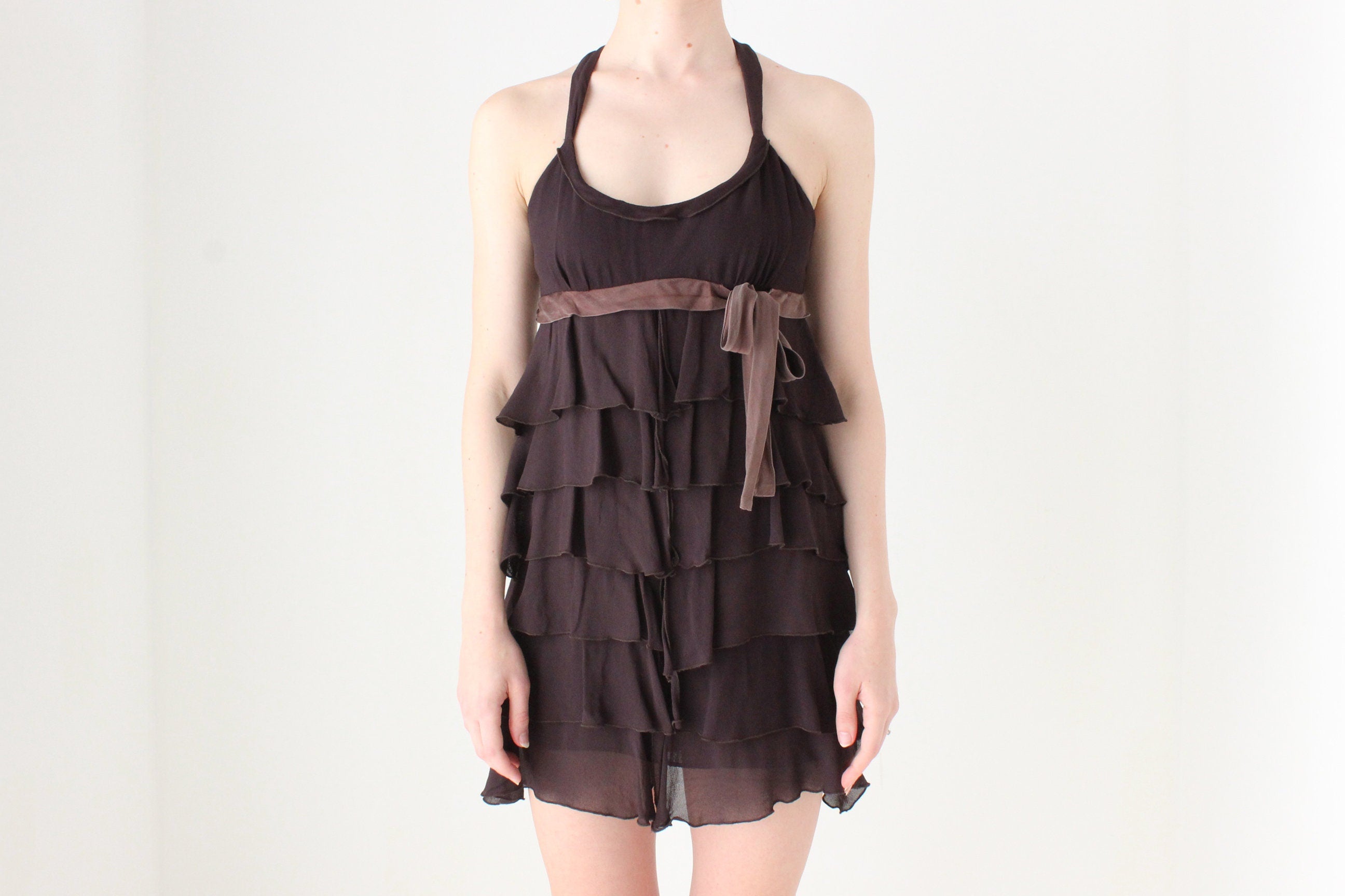 BALLETCORE 2000s Layered Ruffle Crepe Mini by CUE