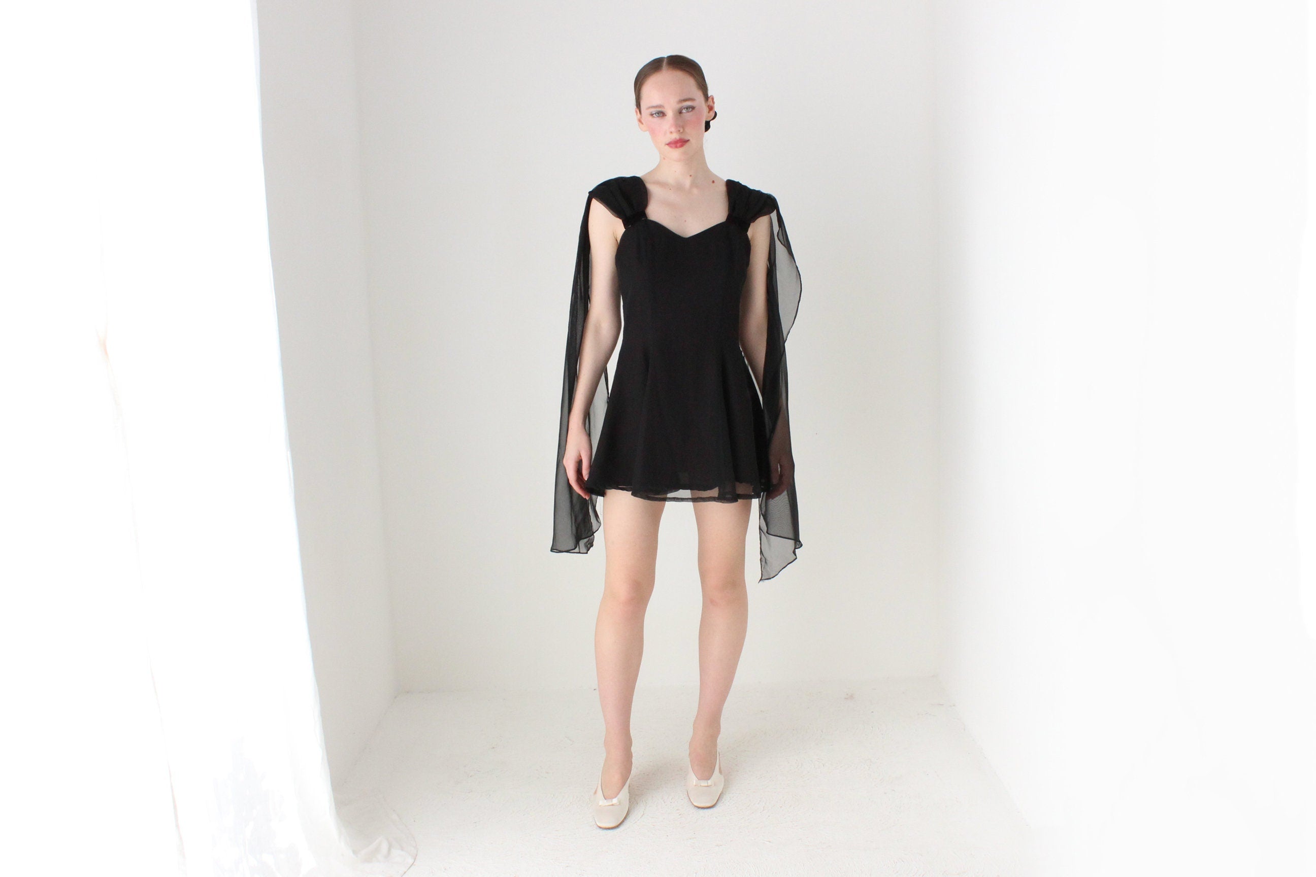 BALLETCORE Heavenly 80s Flutter Organza Cocktail Dress