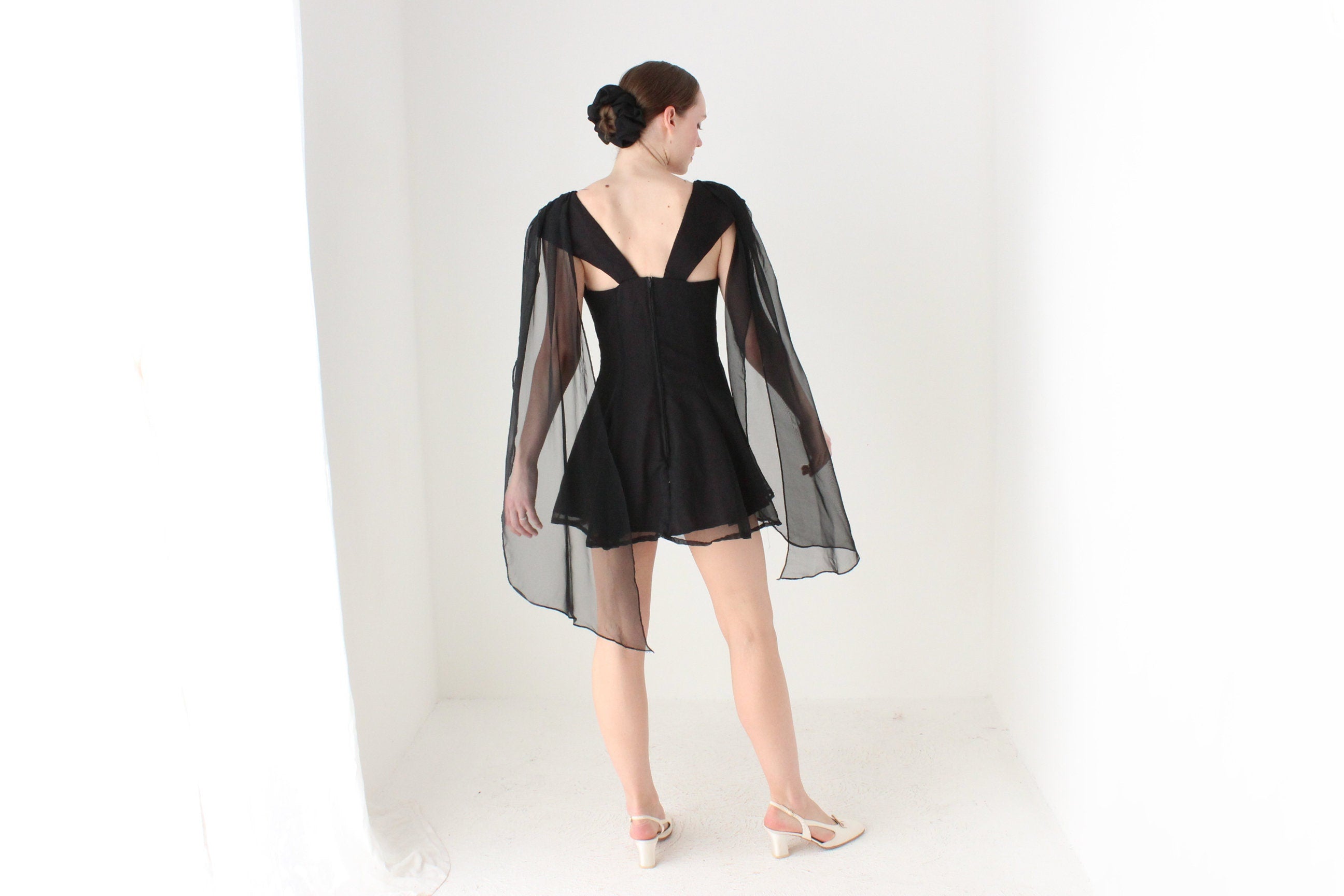 BALLETCORE Heavenly 80s Flutter Organza Cocktail Dress
