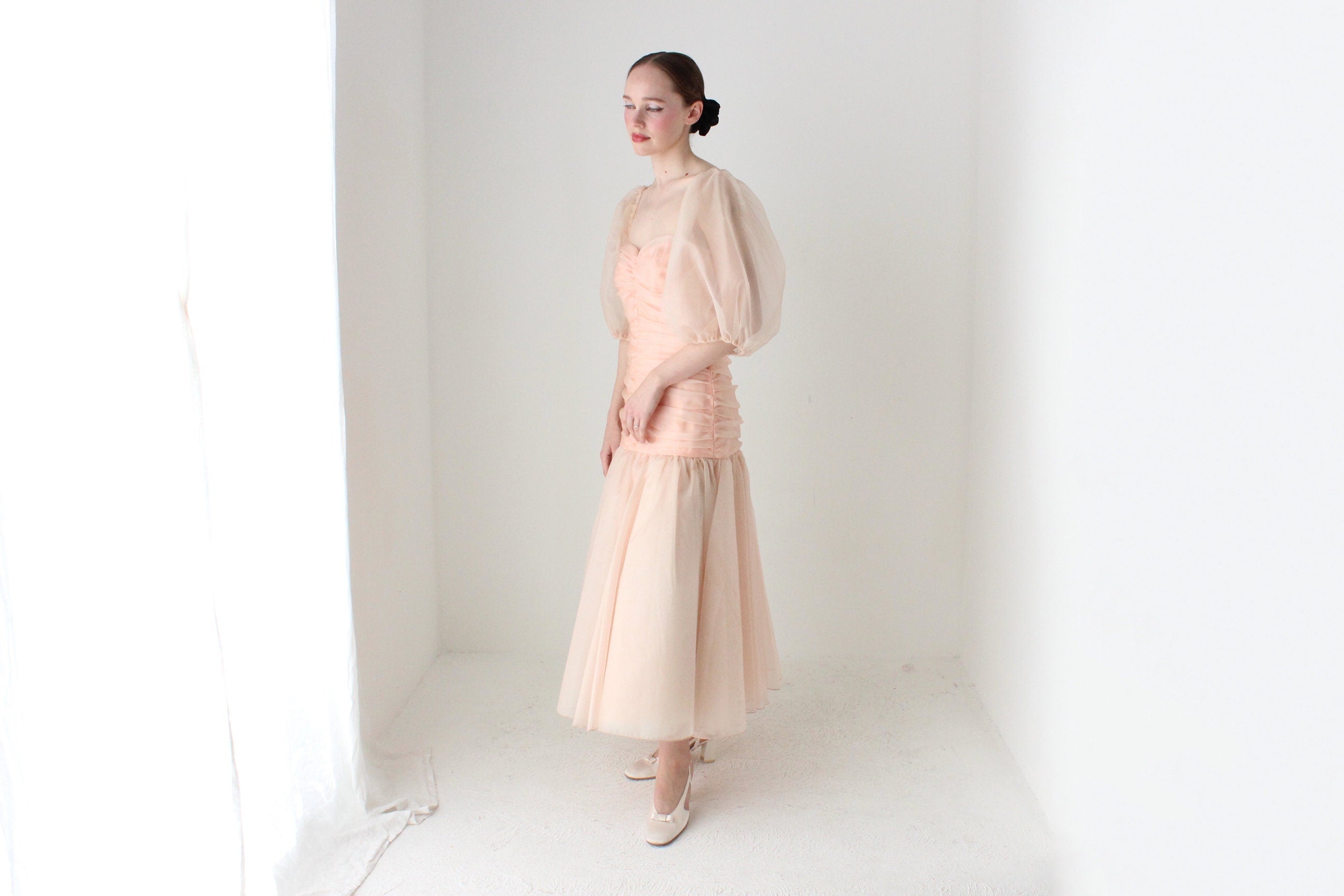 BALLETCORE 80s Pastel Organza, Taffeta & Tulle Puff Dress