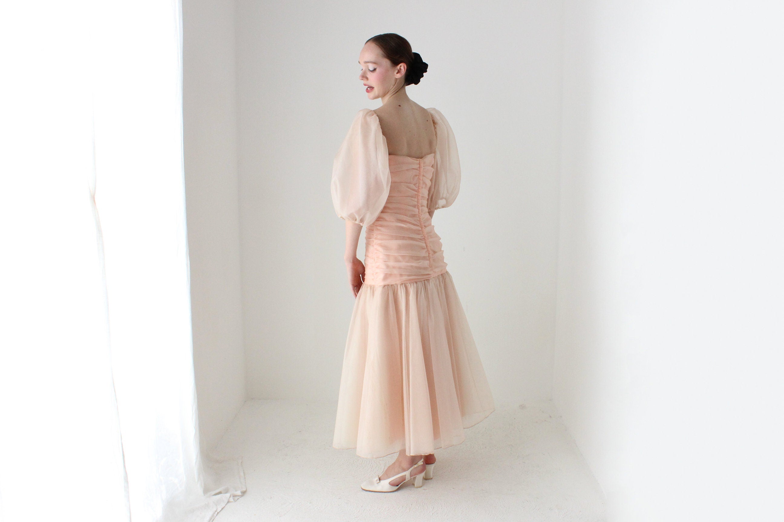 BALLETCORE 80s Pastel Organza, Taffeta & Tulle Puff Dress