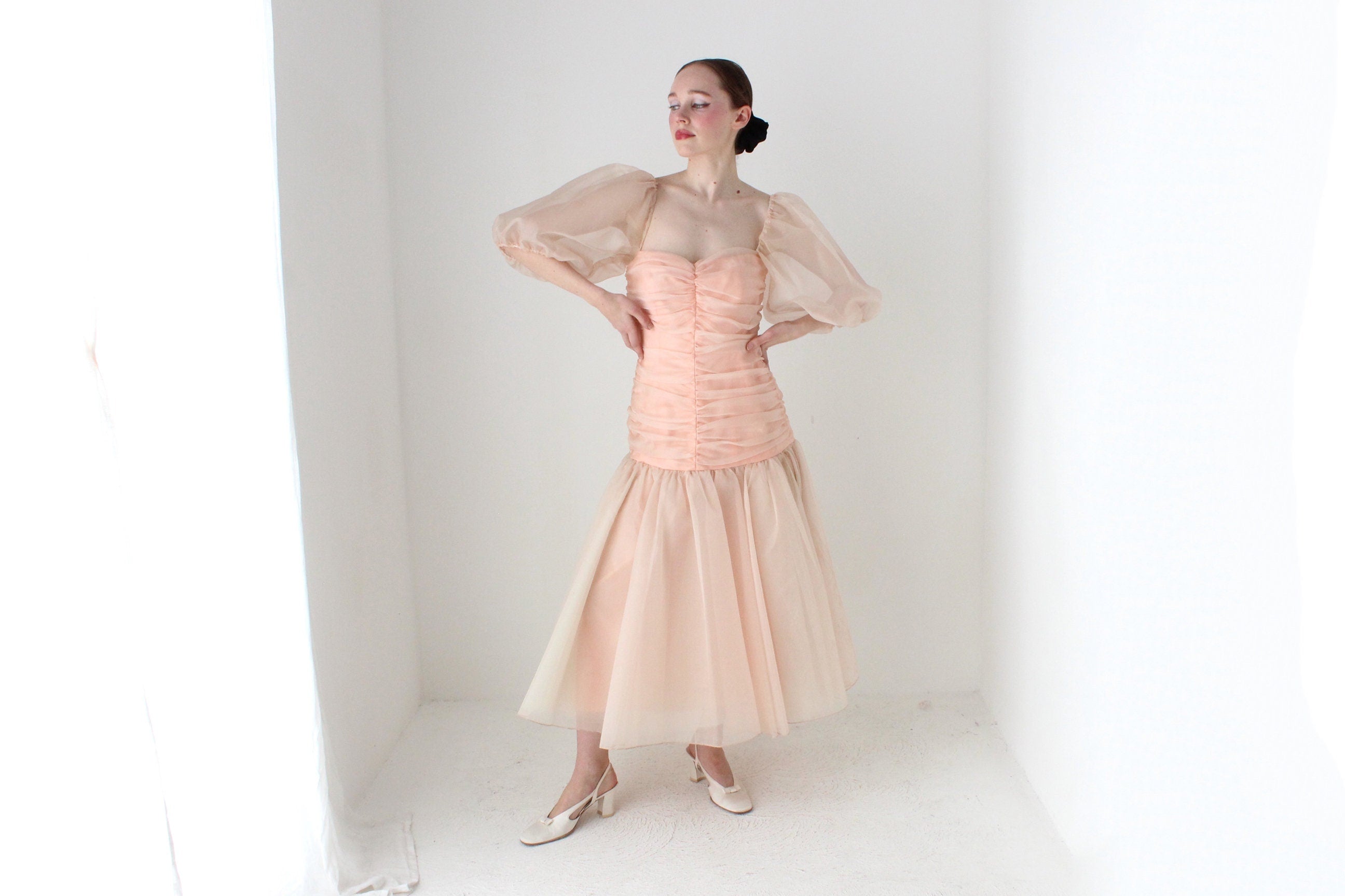 BALLETCORE 80s Pastel Organza, Taffeta & Tulle Puff Dress