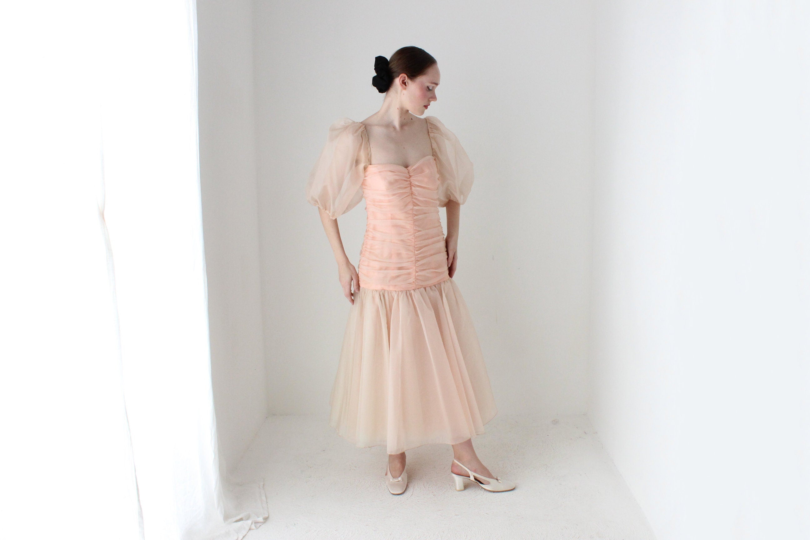 BALLETCORE 80s Pastel Organza, Taffeta & Tulle Puff Dress