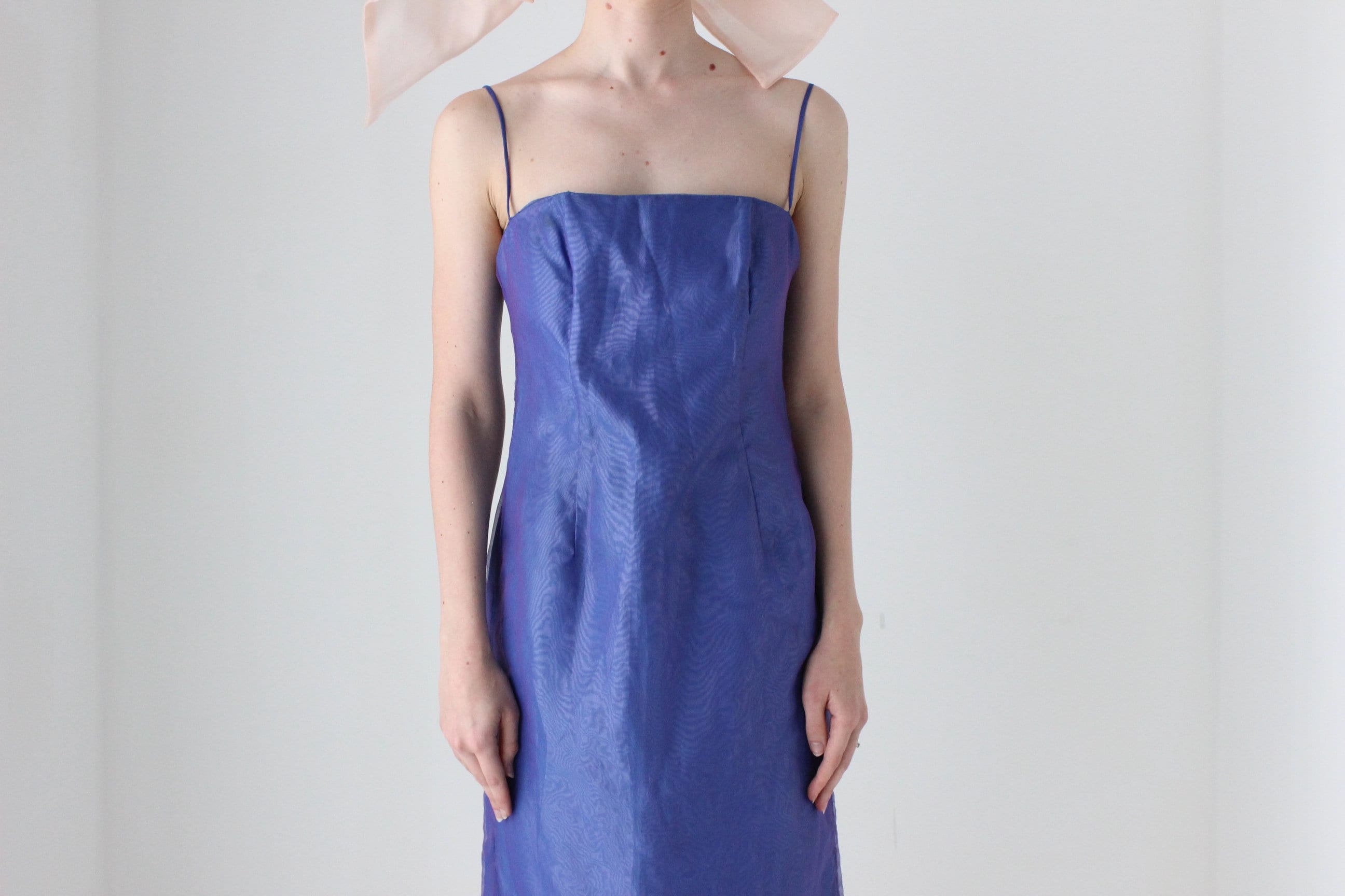BALLETCORE 90s iridescent Organza Spaghetti Strap Cami Dress