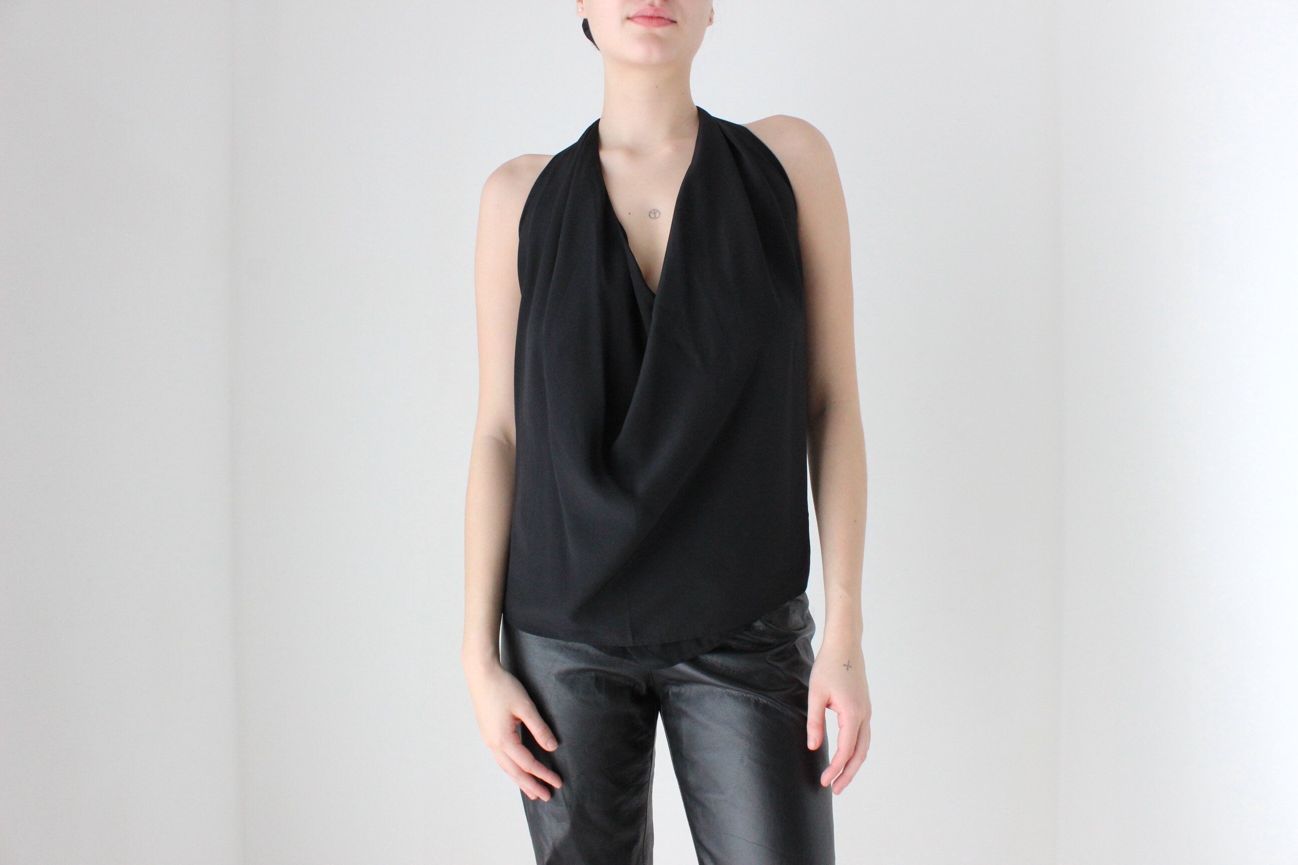 BALLETCORE 2000s Pure Silk Convertible Halter Top