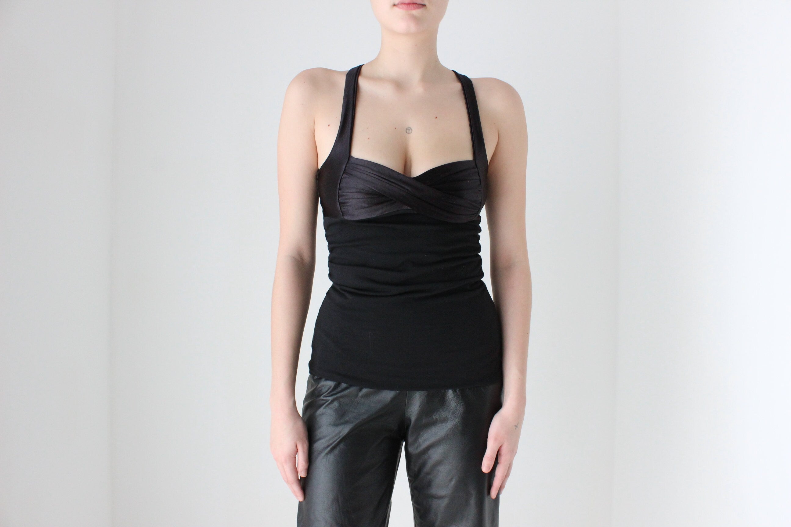 BALLETCORE Sexiest Black Y2K Bustier Tank Top