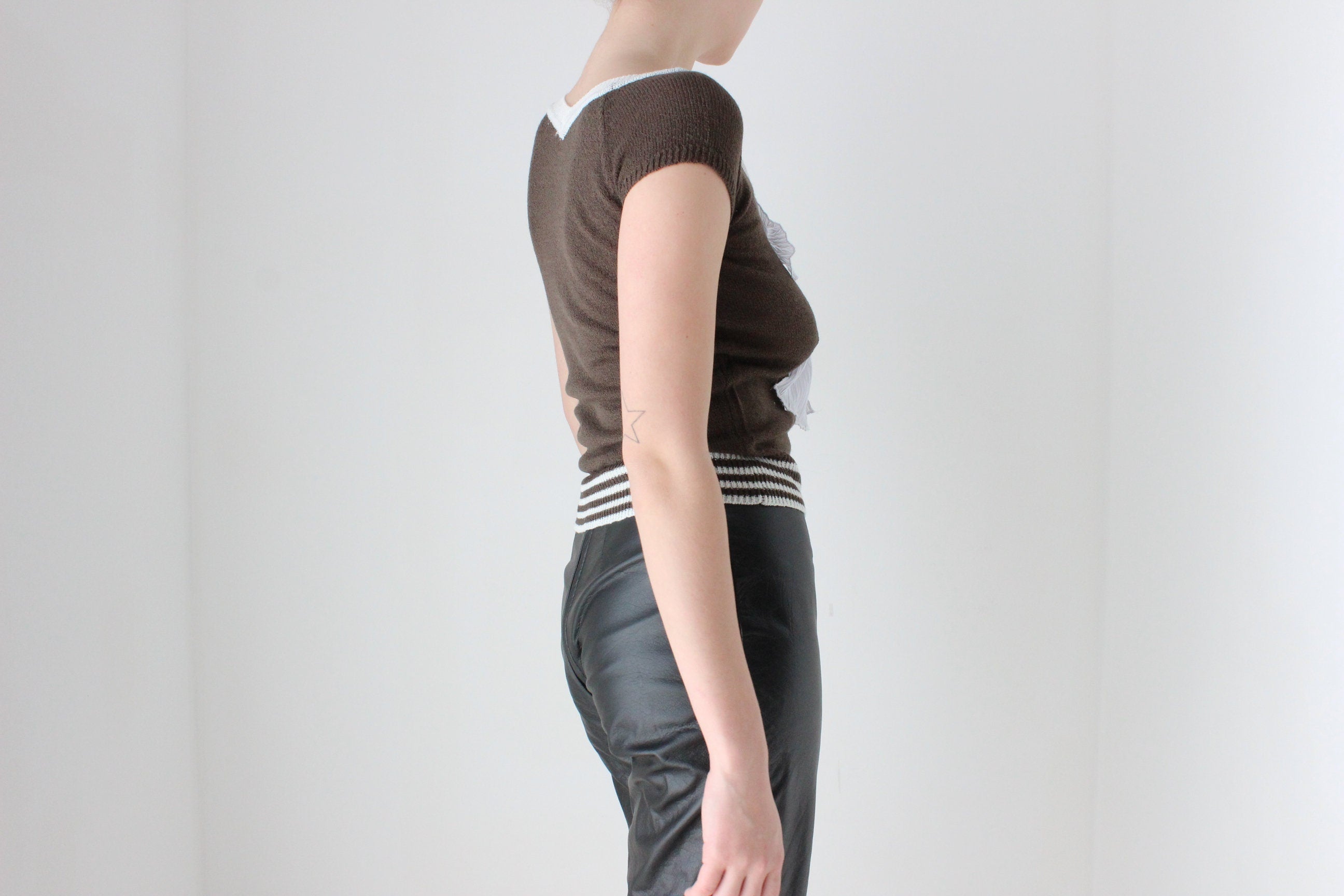 BALLETCORE Funky Y2K 3D Textured Bow Top