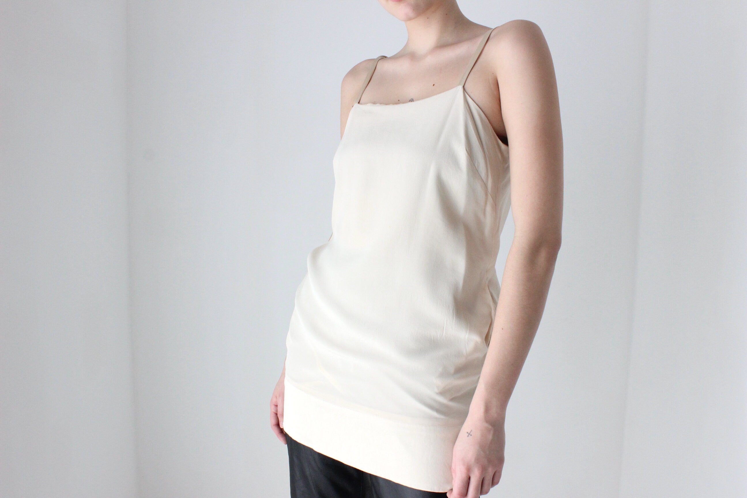 BALLETCORE 2000s Designer Pure Silk Cami Top or Mini