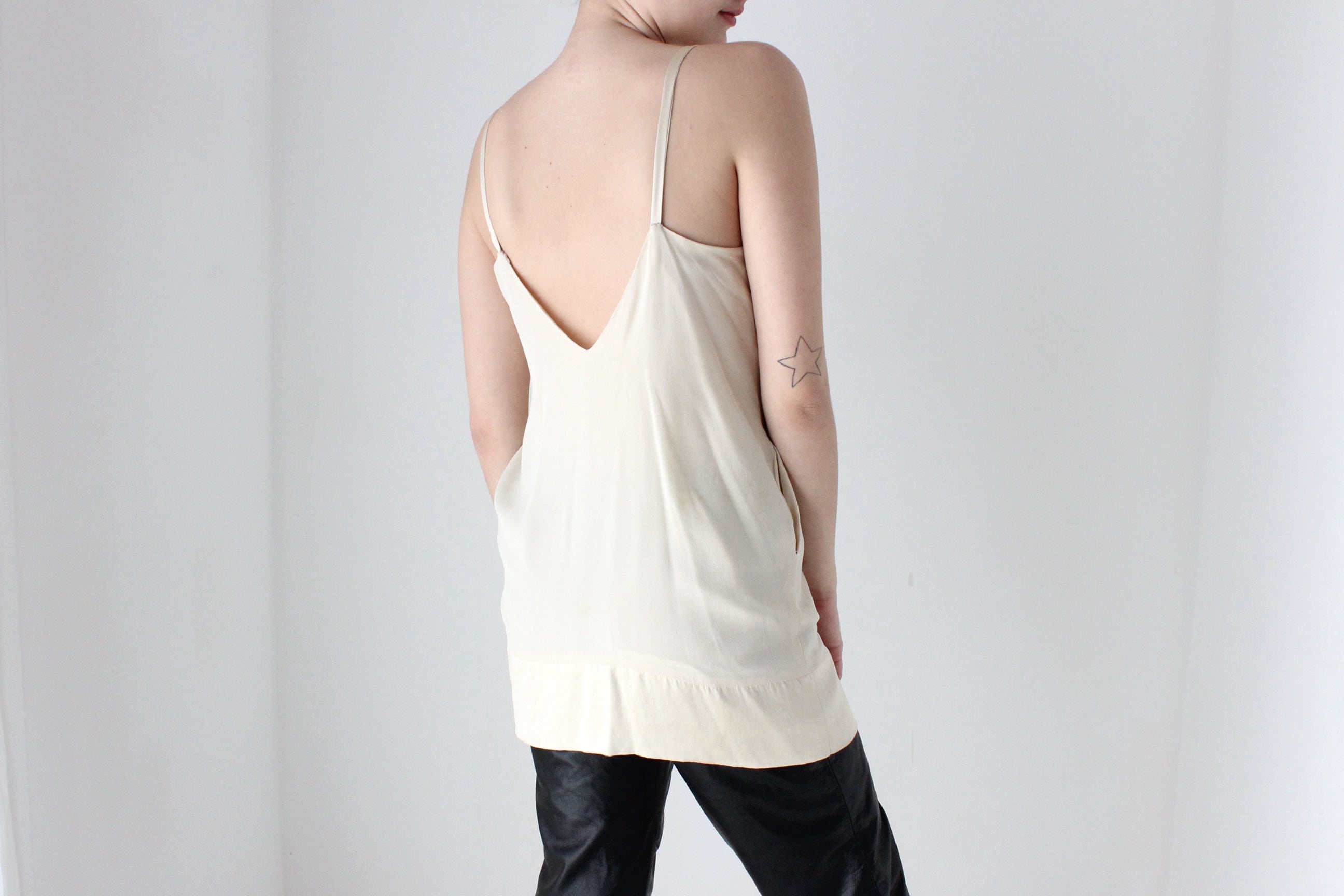 BALLETCORE 2000s Designer Pure Silk Cami Top or Mini
