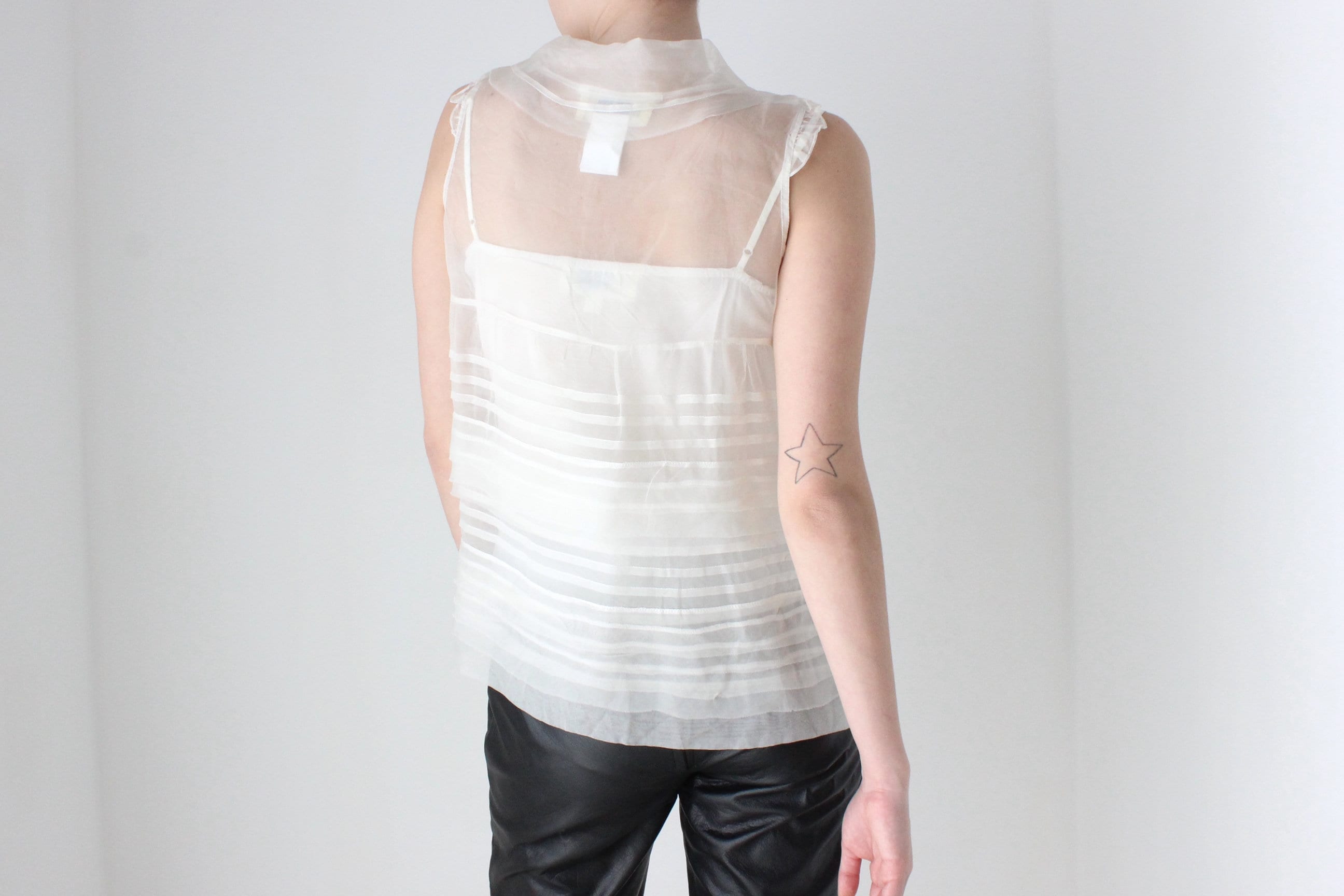 BALLETCORE 2000s Trelise Cooper Silk Organza Trapeze Top