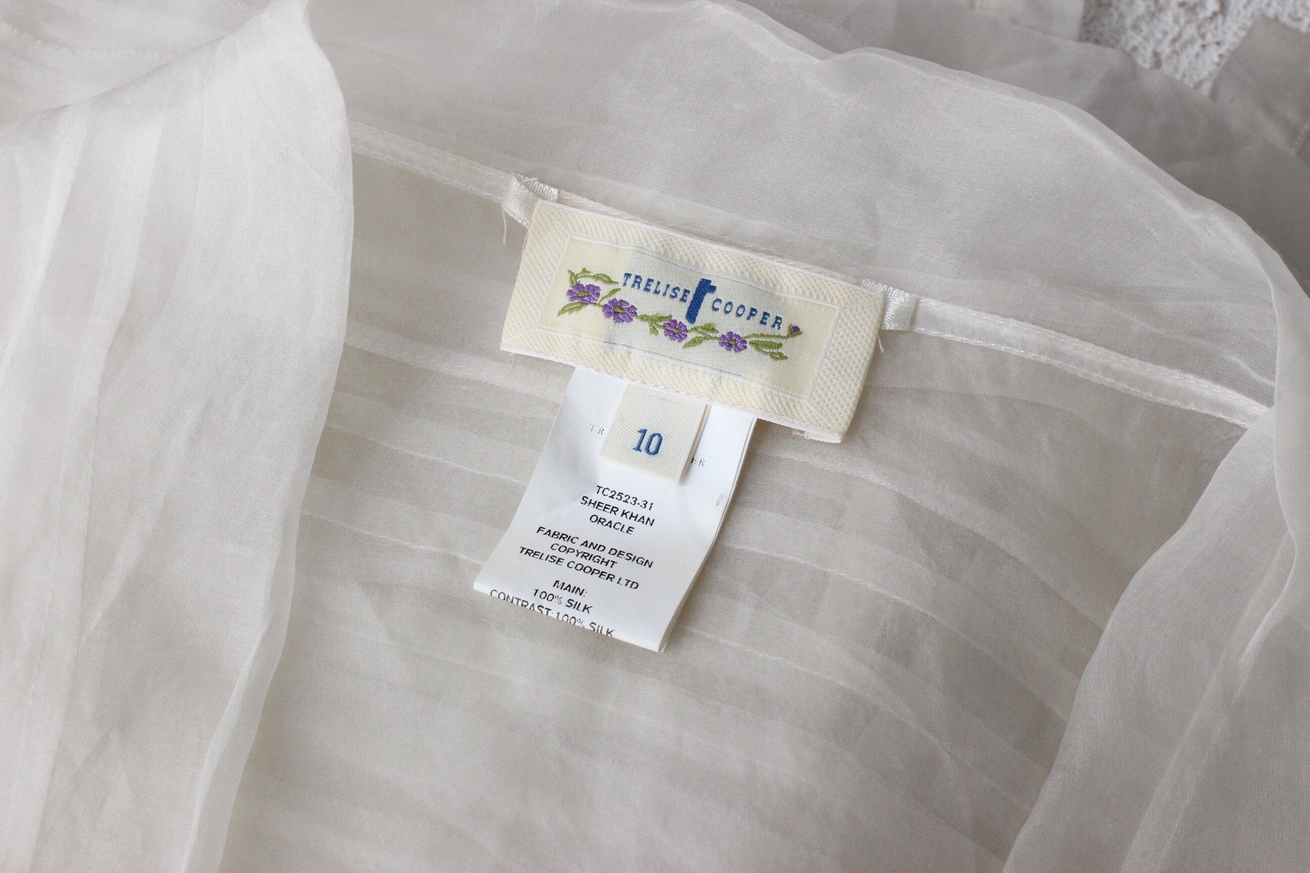 BALLETCORE 2000s Trelise Cooper Silk Organza Trapeze Top