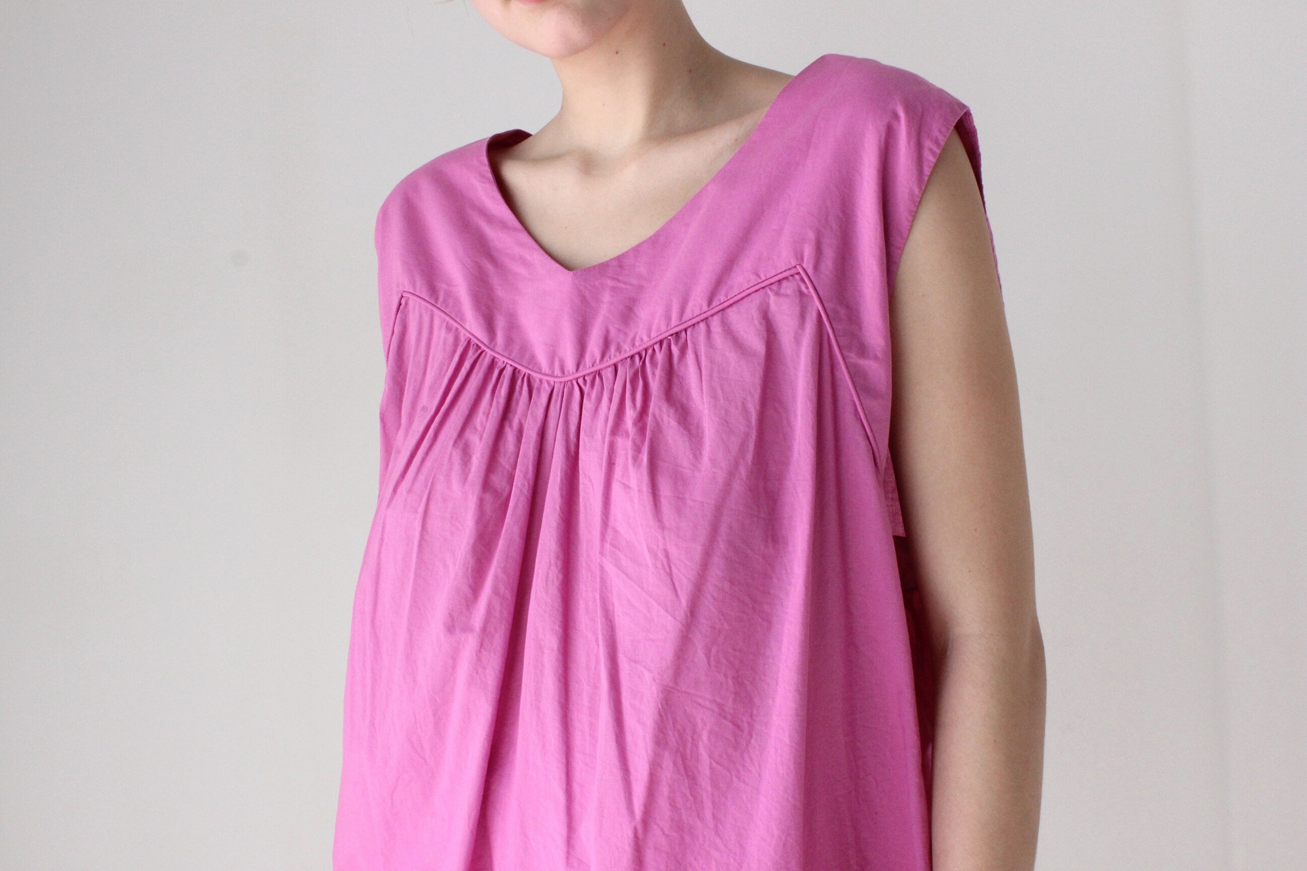 2000s Cotton Free Size Trapeze Tank Top or Mini