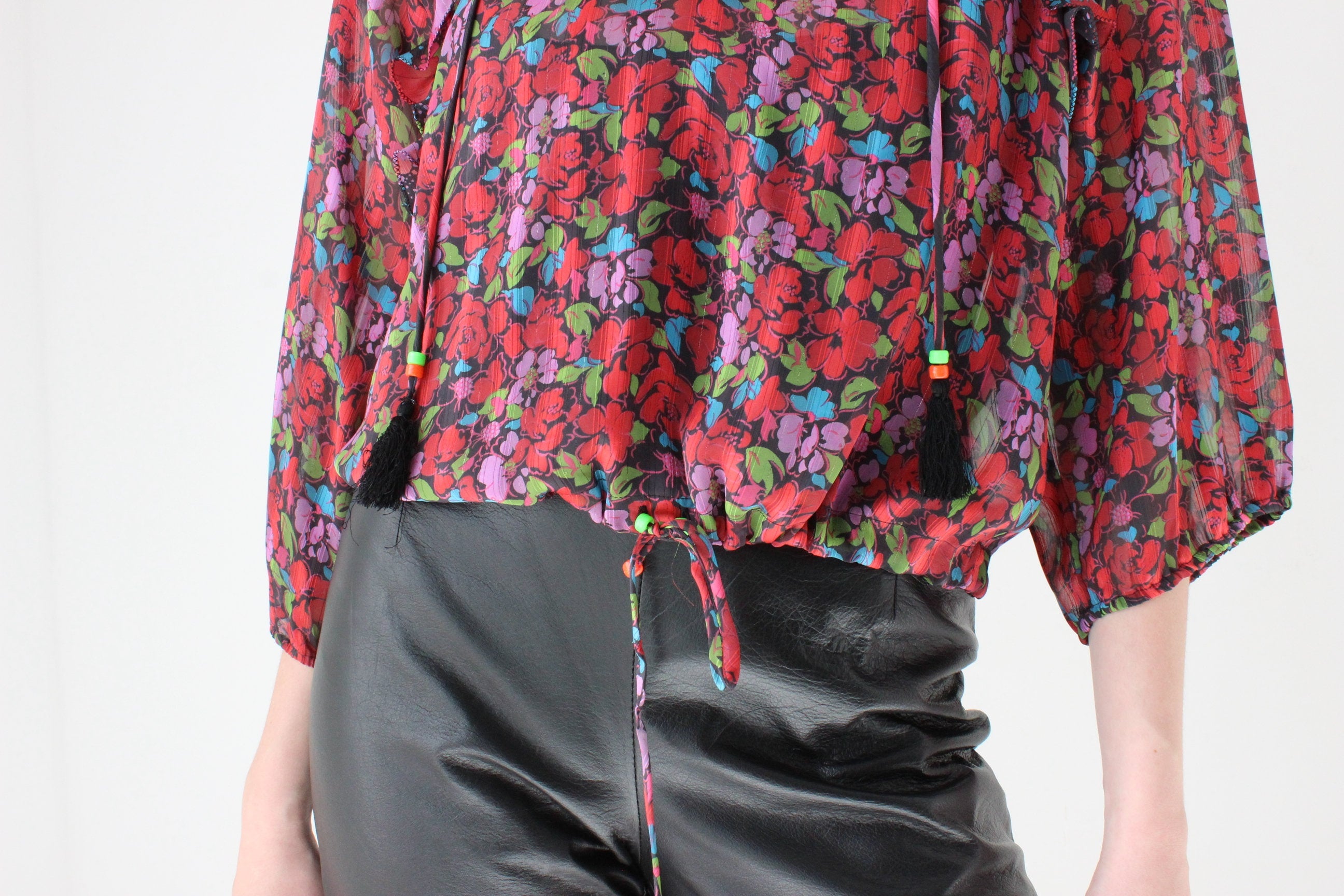 Maximalist 80s Diane Fres Georgette Ruffle Blouse