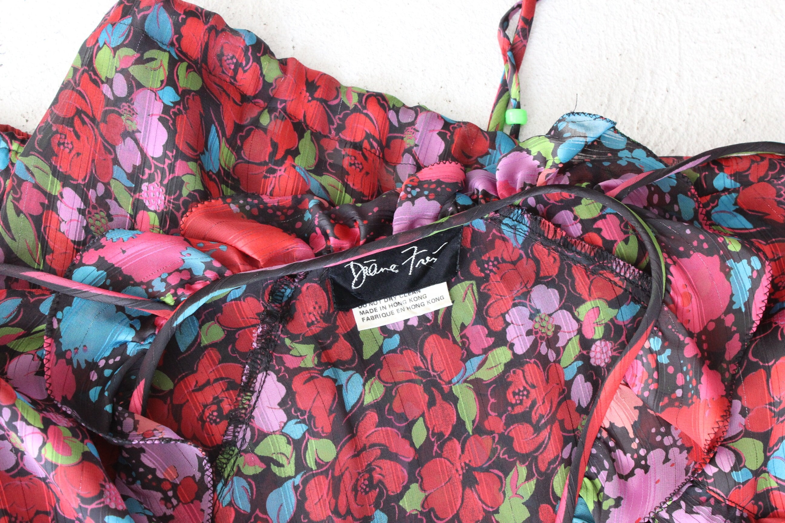 Maximalist 80s Diane Fres Georgette Ruffle Blouse