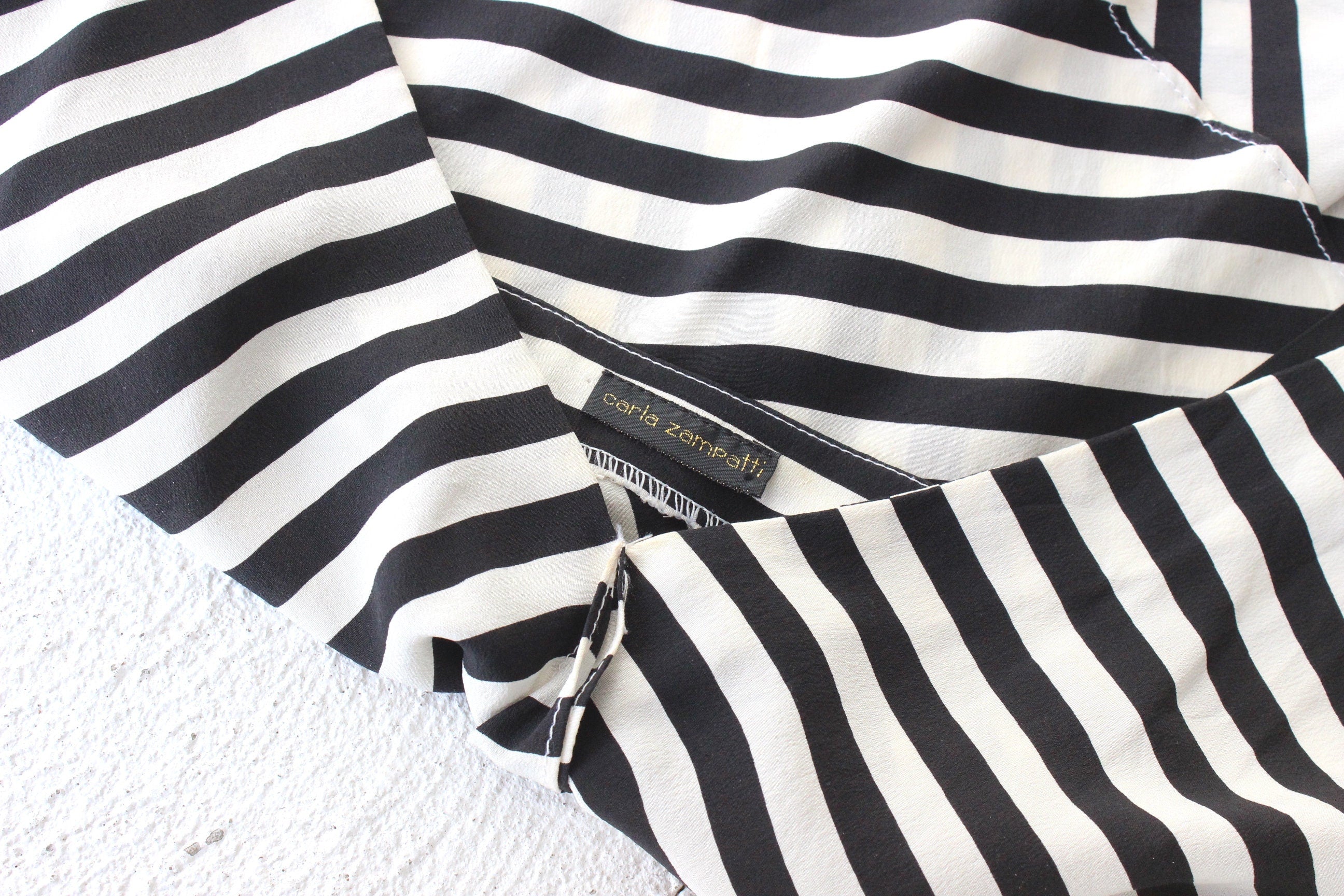 Y2K Carla Zampatti Striped ~ Pure Silk ~ Cami Top