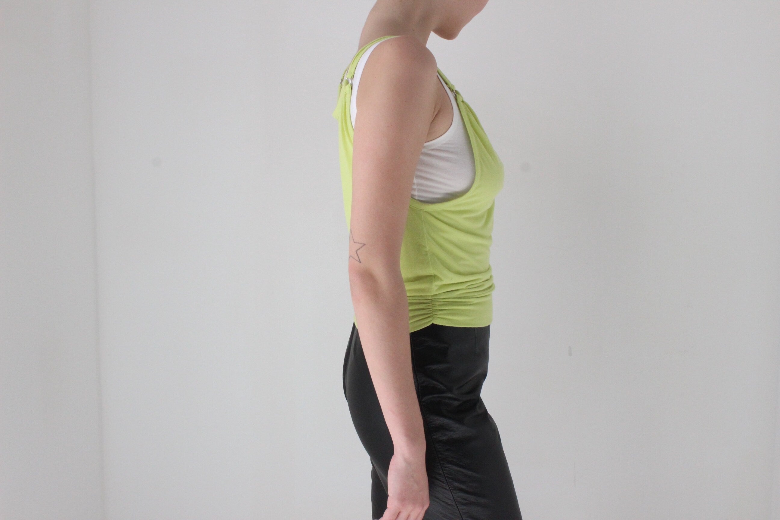 Futuristic Y2K Layered Jersey O-Ring Tank Top