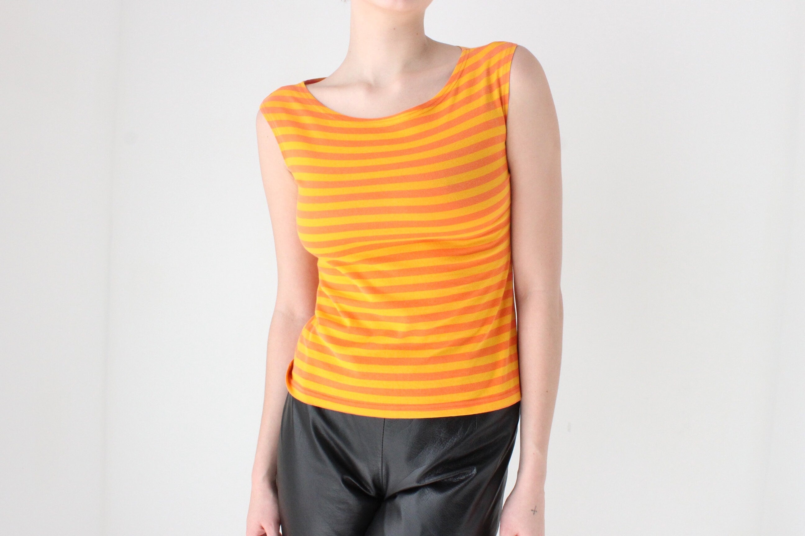 Y2K Marimekko Striped Sleeveless Sunshine Tank