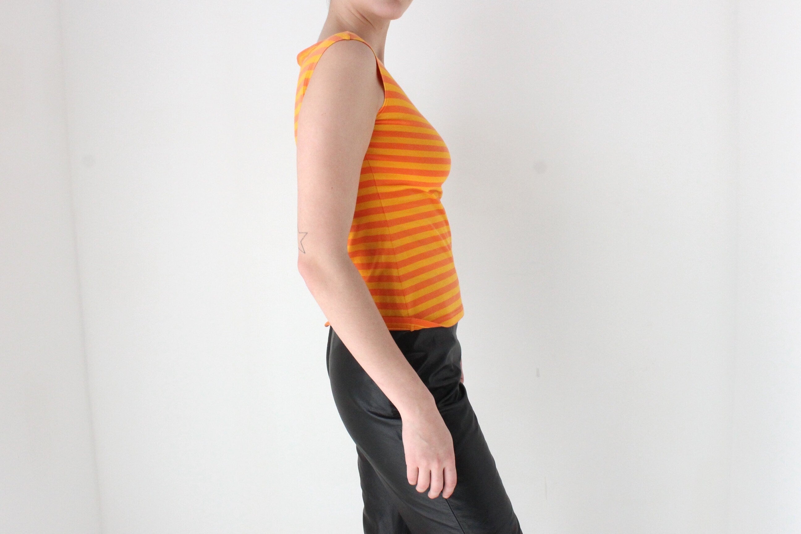 Y2K Marimekko Striped Sleeveless Sunshine Tank