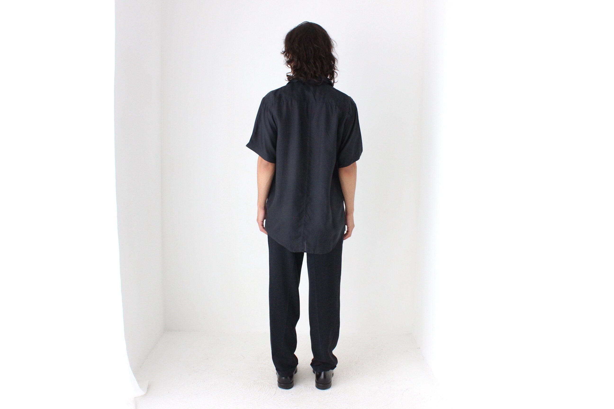 80s PURE SILK Classic Boxy in Ink Black