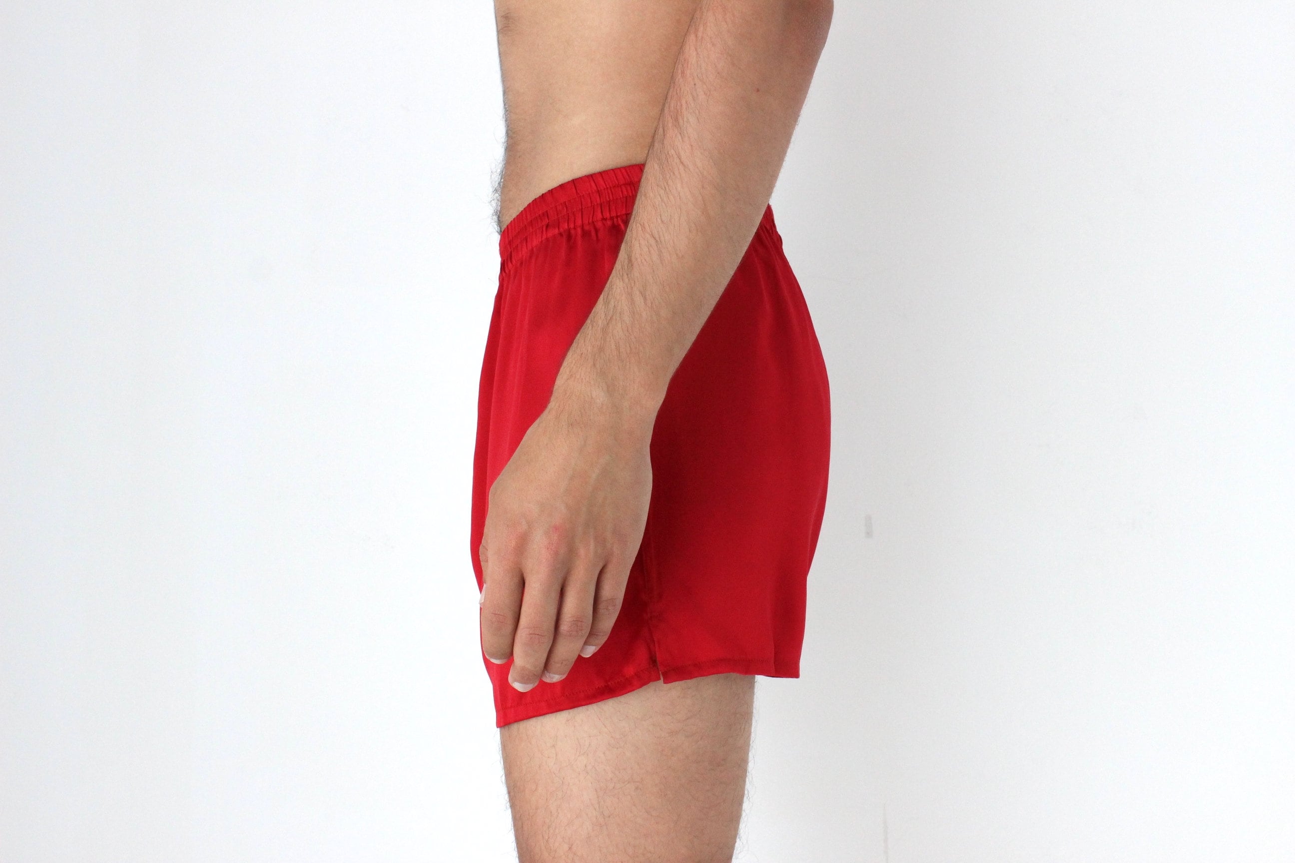 Vintage 80s PURE SILK Luxury Boxer Shorts in Red